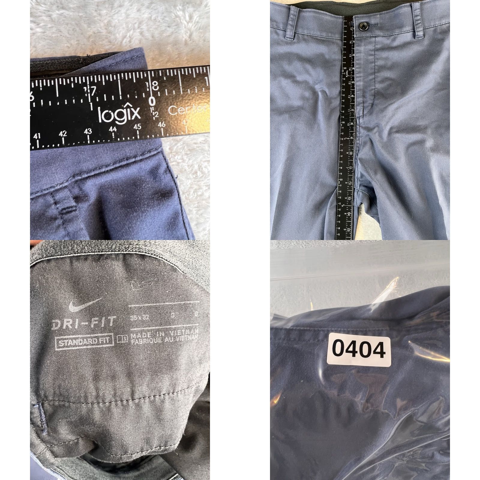 Nike Nike Dri-FIT UV Standard Fit Golf Chino Pants Mens 36 Blue 5-Pocket Logo Zipper Regular Straight Shorts? Size US 36 / EU 52 - 8 Thumbnail
