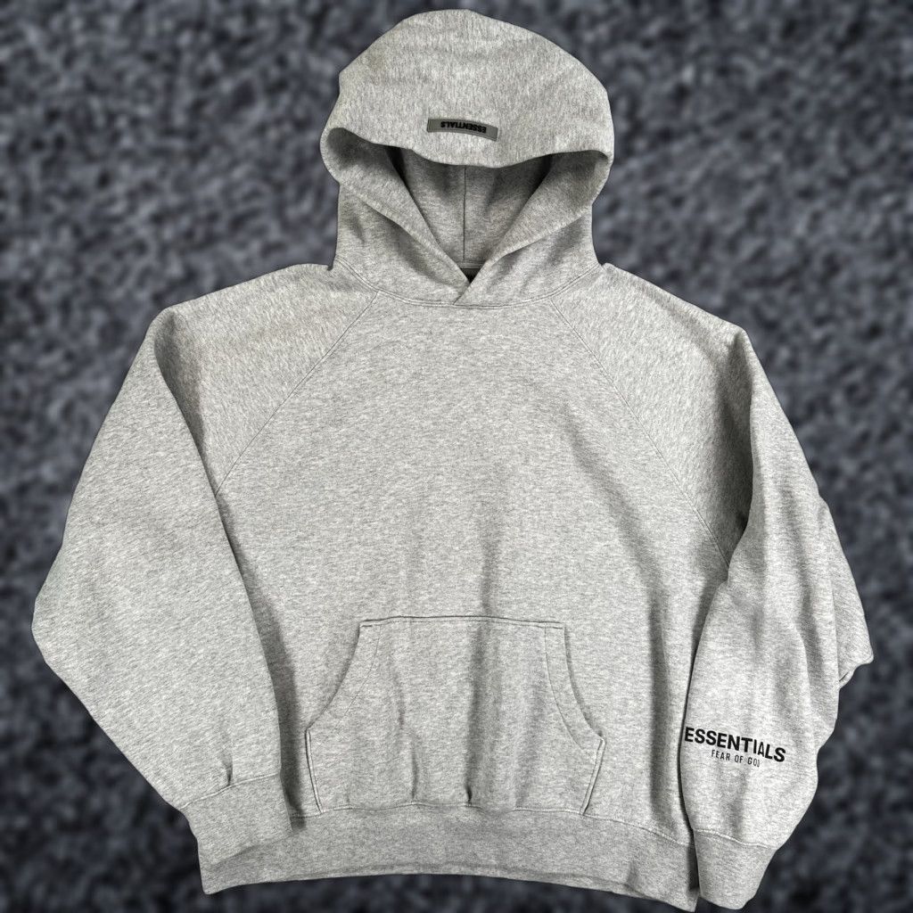 Vintage Fear Of God Essentials Hoodie Mens Small Gray Fleece Pullover Logo Sweatshirt Size US S / EU 44-46 / 1 - 1 Thumbnail