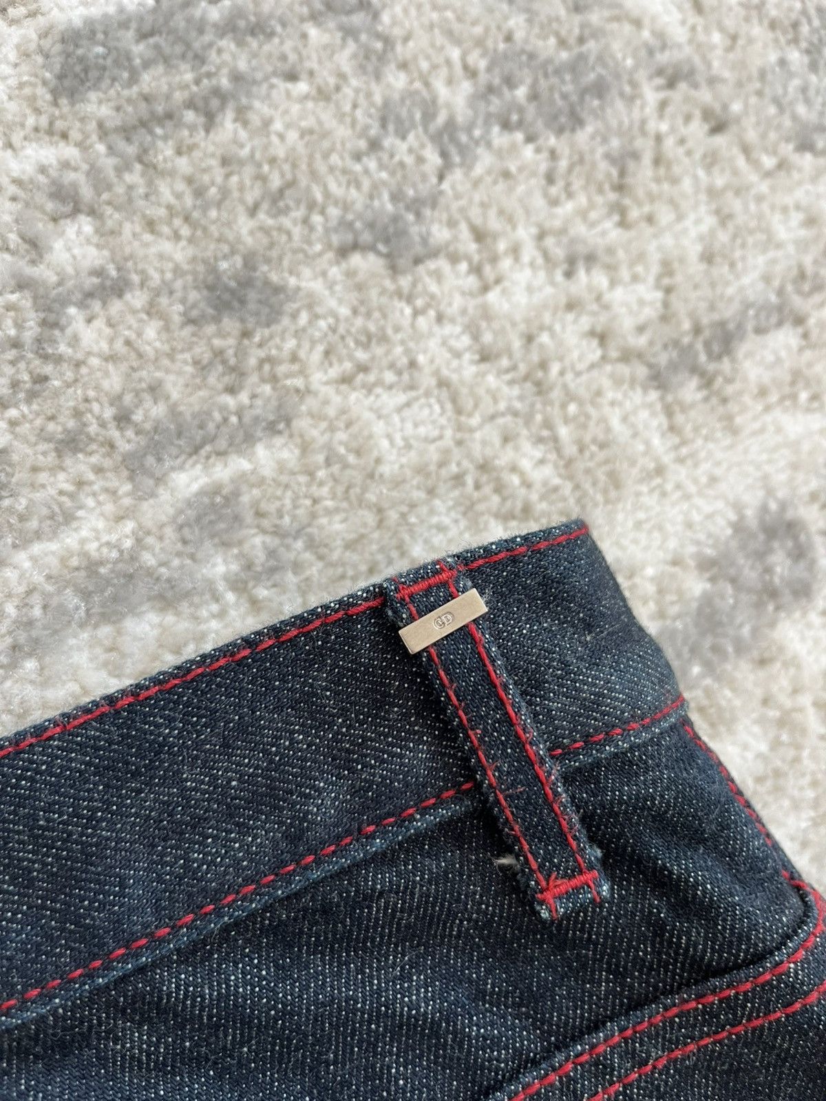 Dior dior homme ss13 red stitch denim Size US 29 - 11 Thumbnail