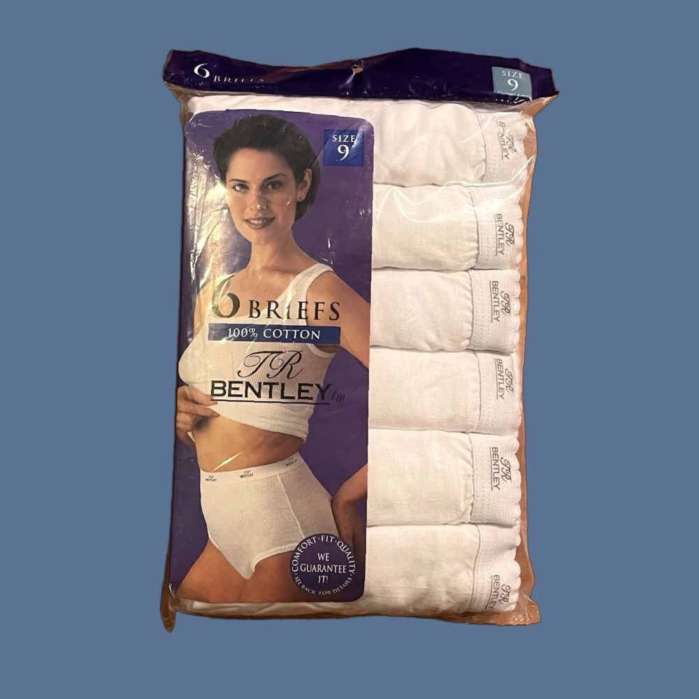Vintage VINTAGE Bentley Cotton Briefs 6 Pack Women’s 9 White High Waist Panties Panties Briefs Womens 9 White Cotton 6 Pack Vintage Bentley Credit? Size 30" / US 8 / IT 44 - 1 Thumbnail