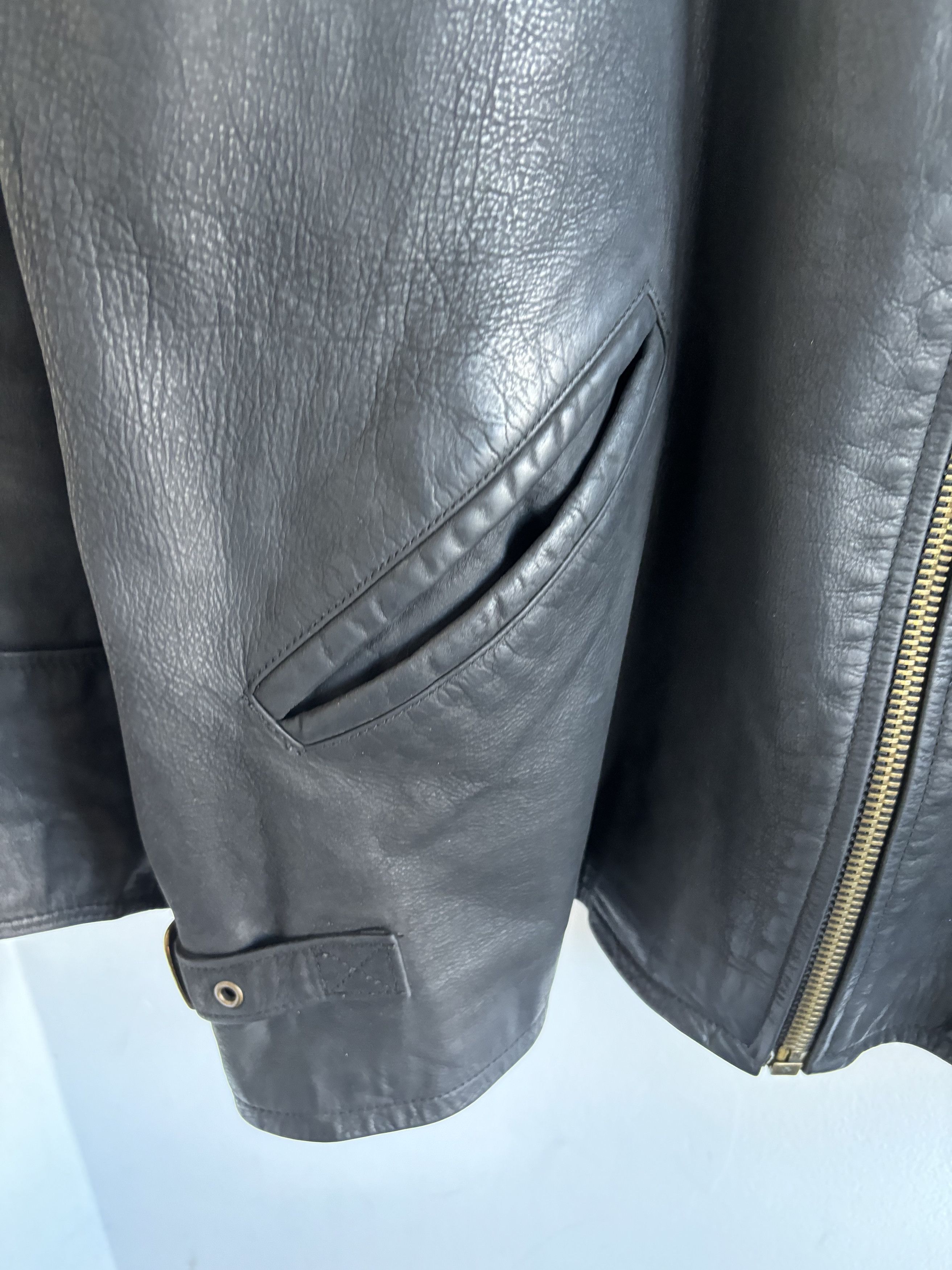Genuine Leather Vintage Pelleria 90s Leather Jacket Size US L / EU 52-54 / 3 - 5 Thumbnail