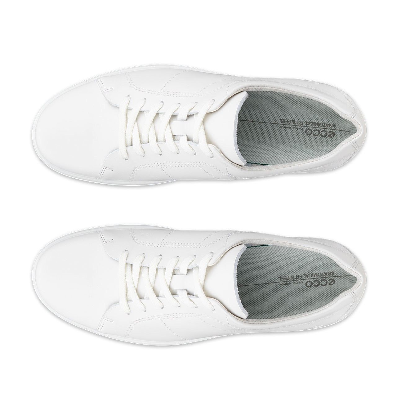 Ecco ECCO MEN'S 48 CLASSIC SNEAKER TRIPLE WHITE CASUAL STYLE Size US 14 / EU 47 - 4 Thumbnail