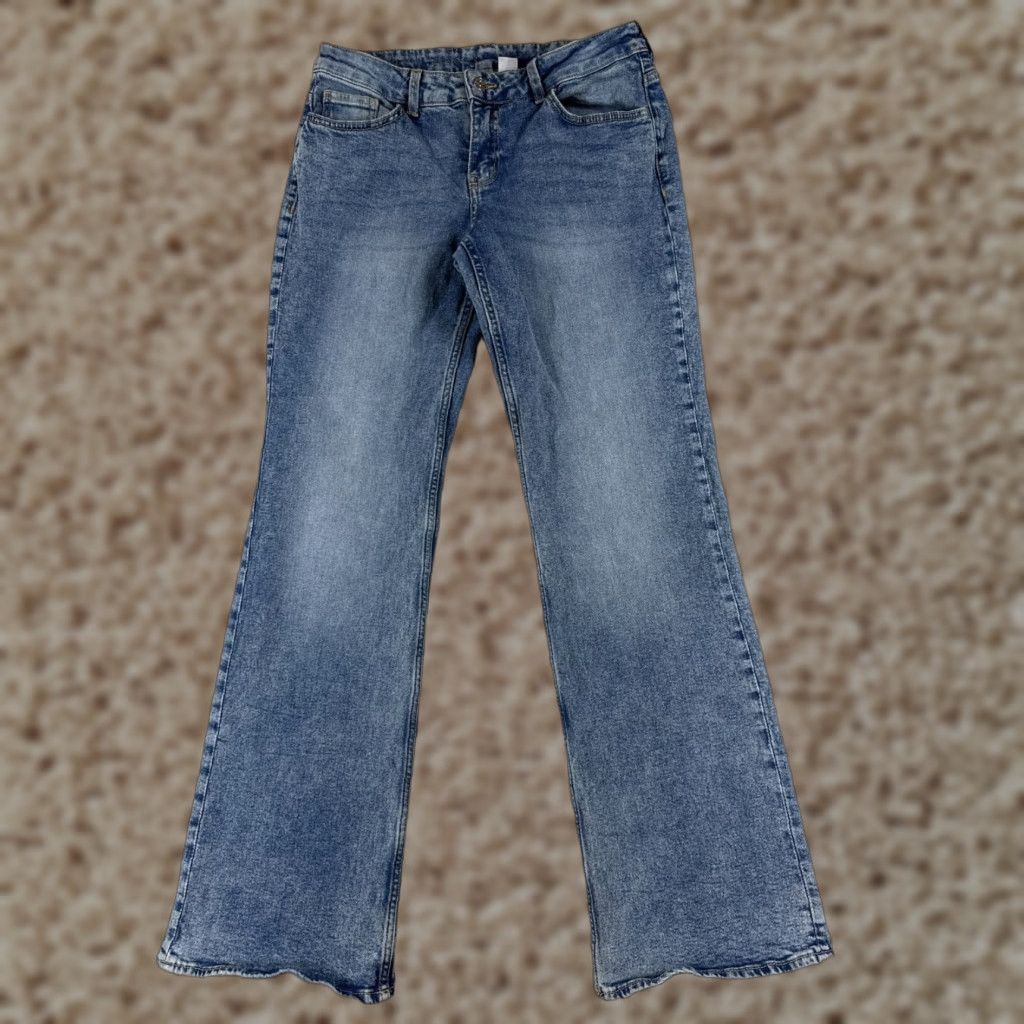 Denime Vintage Divided Women’s Blue Denim Bootcut Jeans 8 Regular Low Rise Cotton 28x30 Size 30" / US 8 / IT 44 - 1 Thumbnail