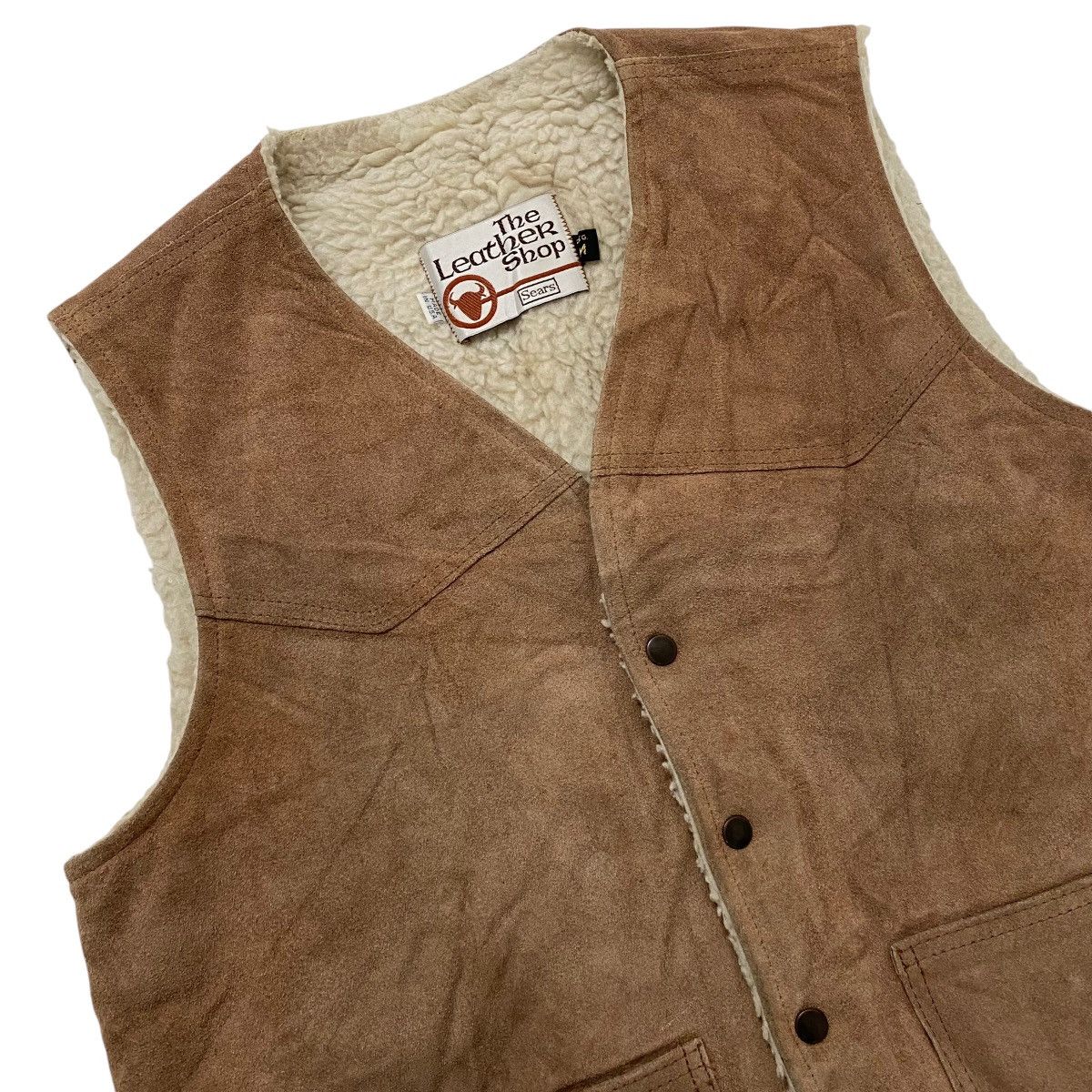 Sears ☀️Vintage Sears brown suede leather vest size M Size US M / EU 48-50 / 2 - 4 Thumbnail