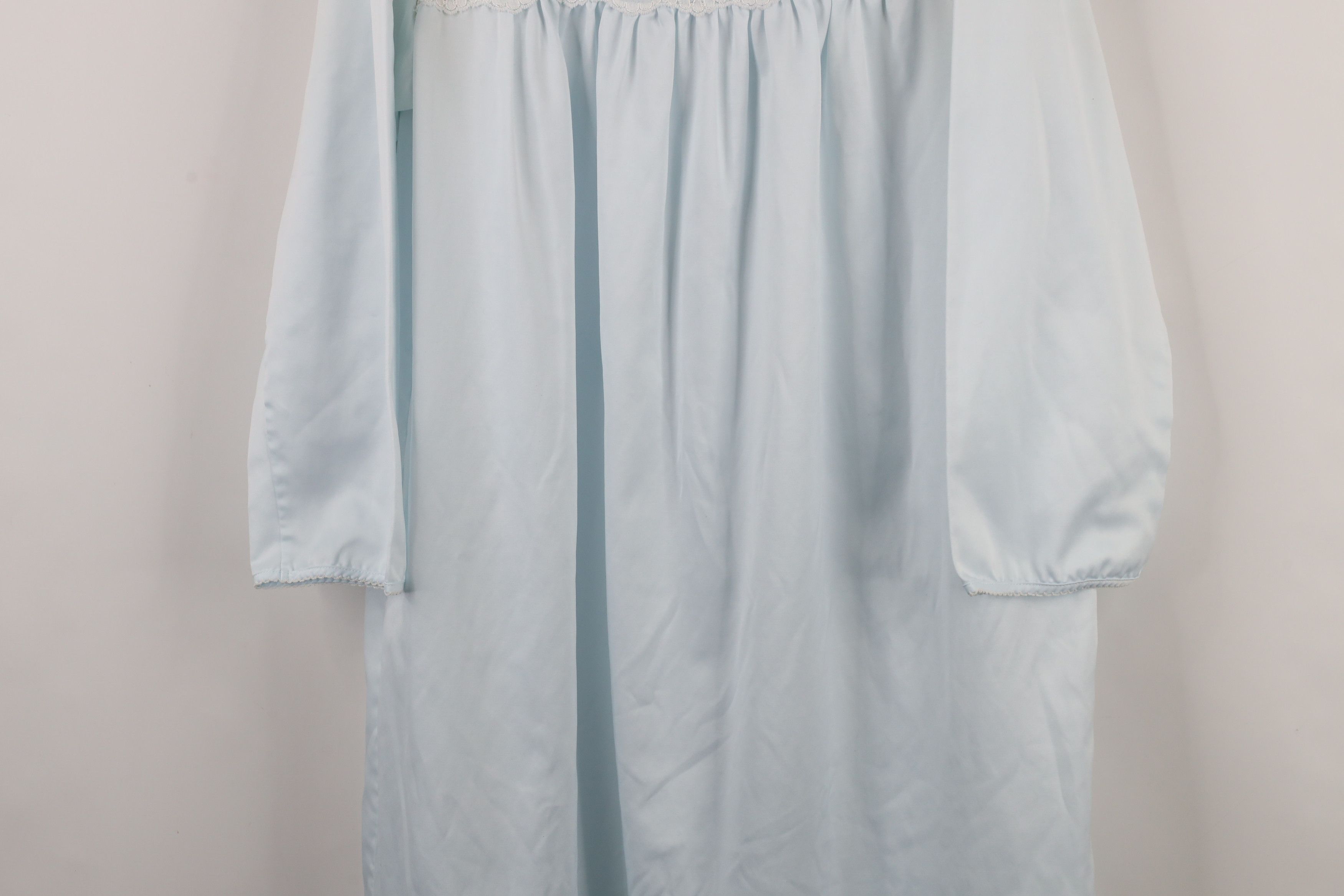 Vintage Vintage 90s Miss Elaine Lace Long Sleeve Night Gown Shirt Size M / US 6-8 / IT 42-44 - 3 Thumbnail