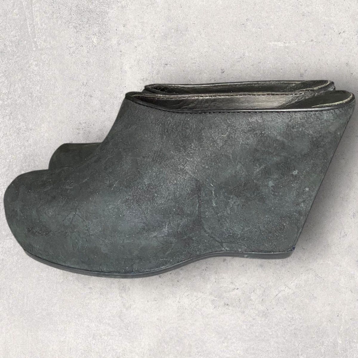 Rick Owens Blistered Leather Mule Clog Size US 7 / IT 37 - 1 Thumbnail