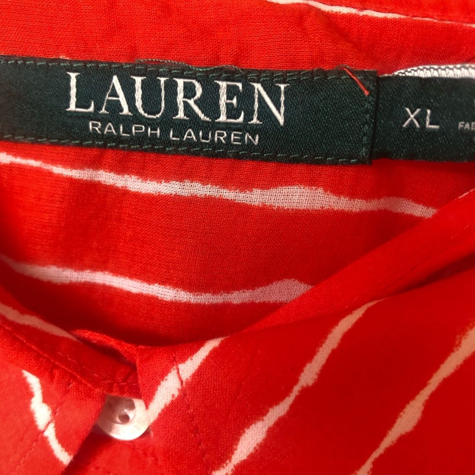 Polo Ralph Lauren Polo top shirt button down red and white stripes. Size XL / US 12-14 / IT 48-50 - 4 Thumbnail