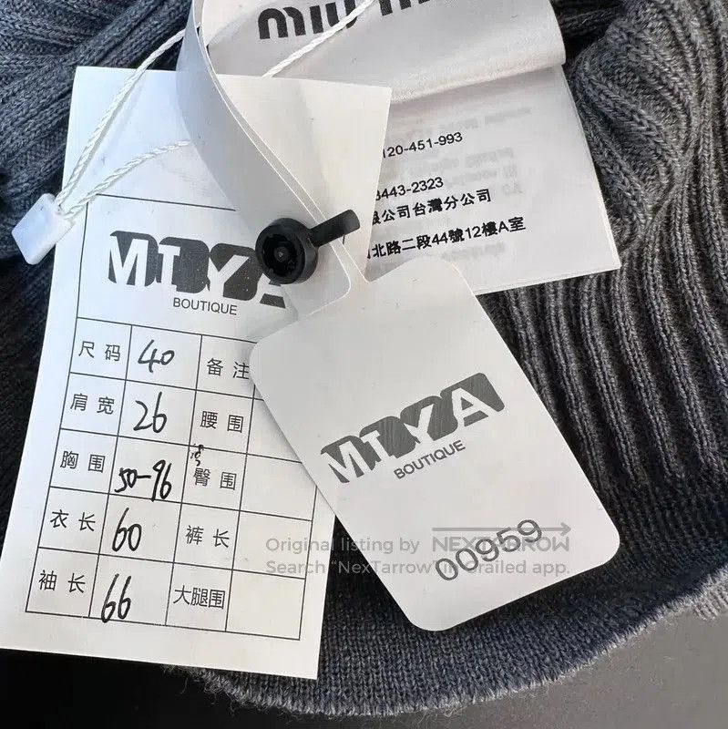 Miu Miu Miu Miu Gray Ribbed Pullover Sweater . Size S / US 4 / IT 40 - 7 Thumbnail