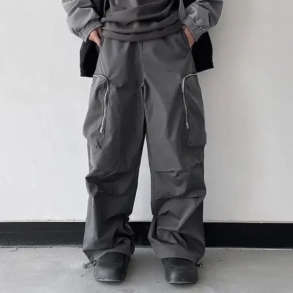 Japanese Brand Baggy Cargo Pants Straight Casual Harajuku Y2K Style Pockets Size US 34 / EU 50 - 5 Thumbnail