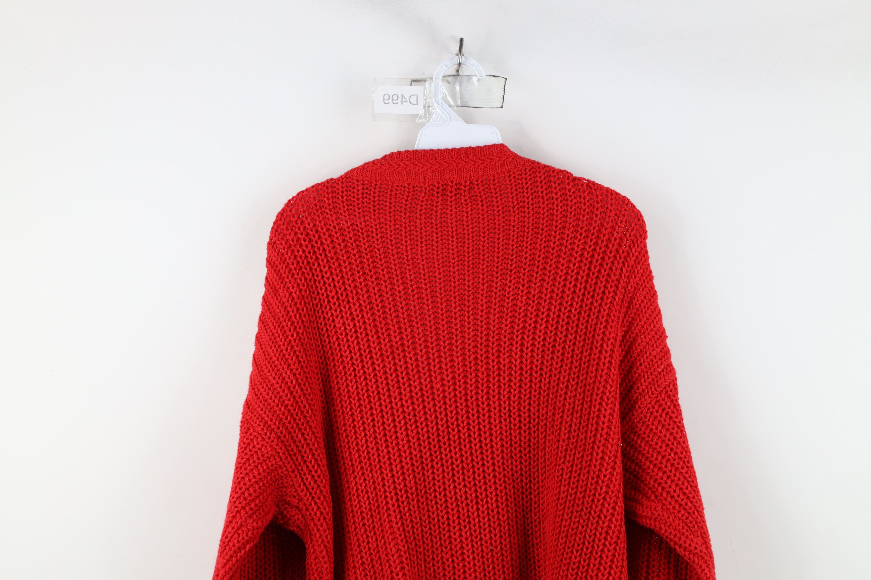 Vintage Vintage 90s Streetwear Ribbed Knit Baggy Cardigan Sweater Size M / US 6-8 / IT 42-44 - 8 Thumbnail