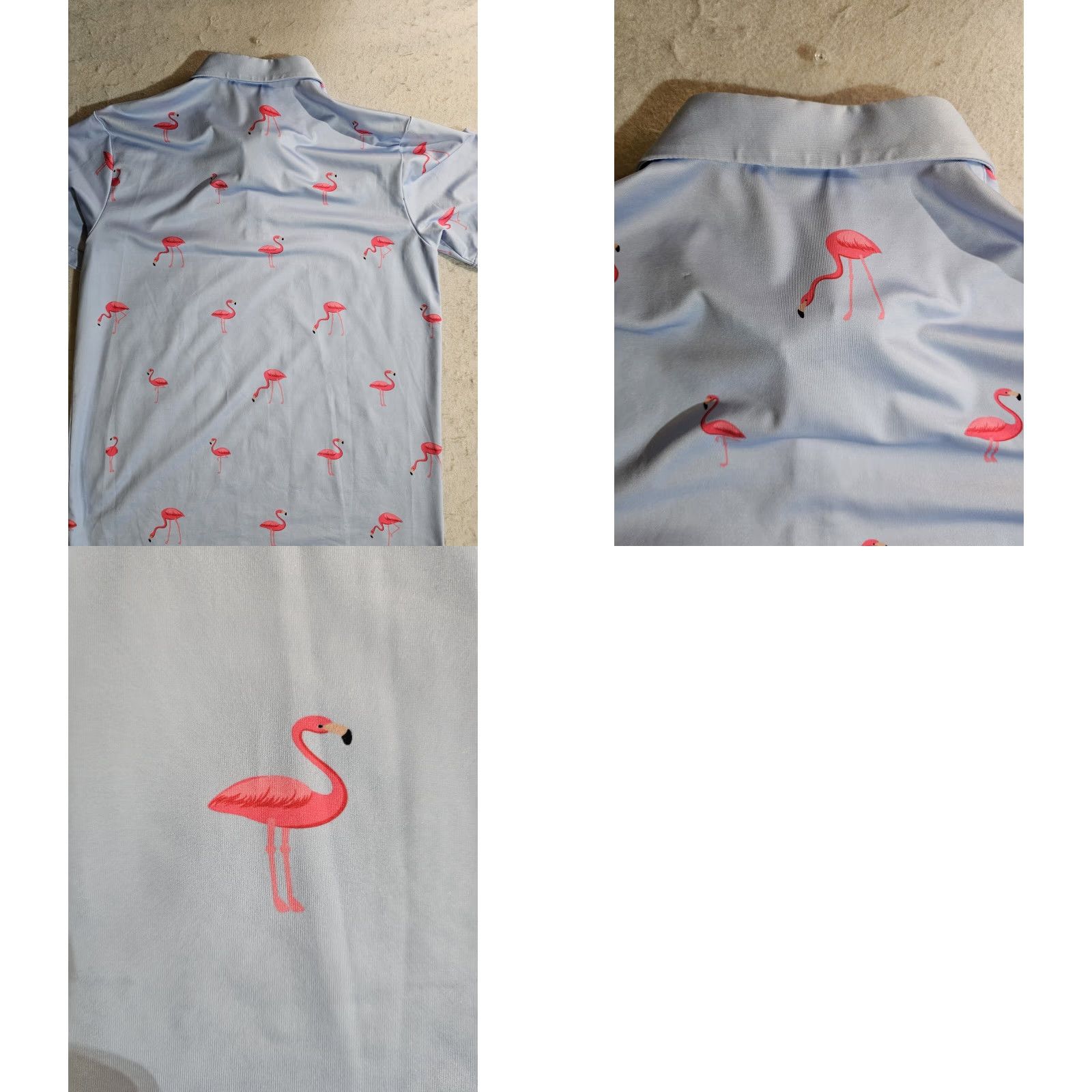 Vintage VINTAGE Golf Gods Australia Flamingo Stretch Performance Polo Shirt Short Sleeve Size Lg Size US L / EU 52-54 / 3 - 8 Thumbnail
