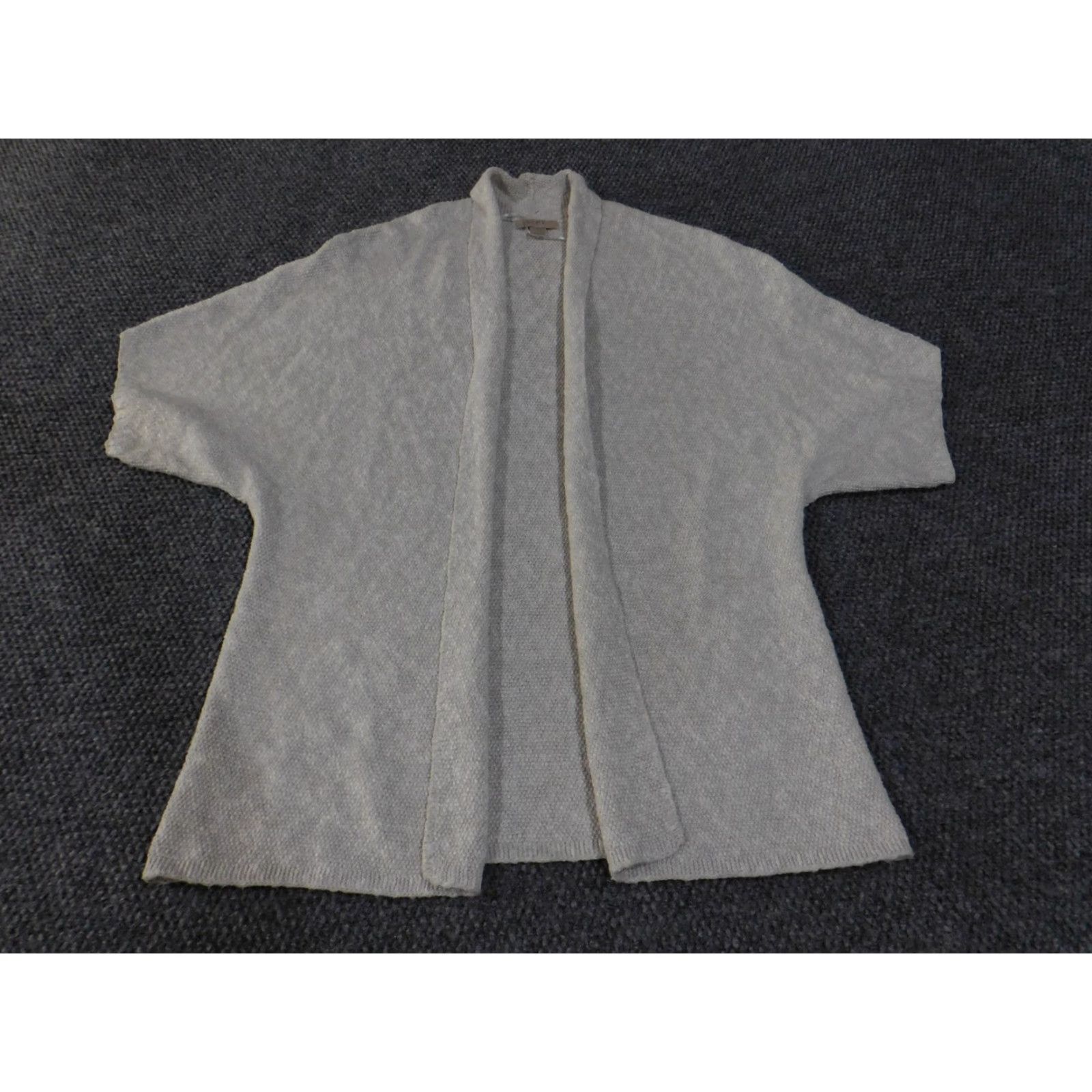 Loft LOFT Outlet Sweater Womens Small Gray Open Front Kimono Short Sleeve Cardigan Size S / US 4 / IT 40 - 3 Thumbnail