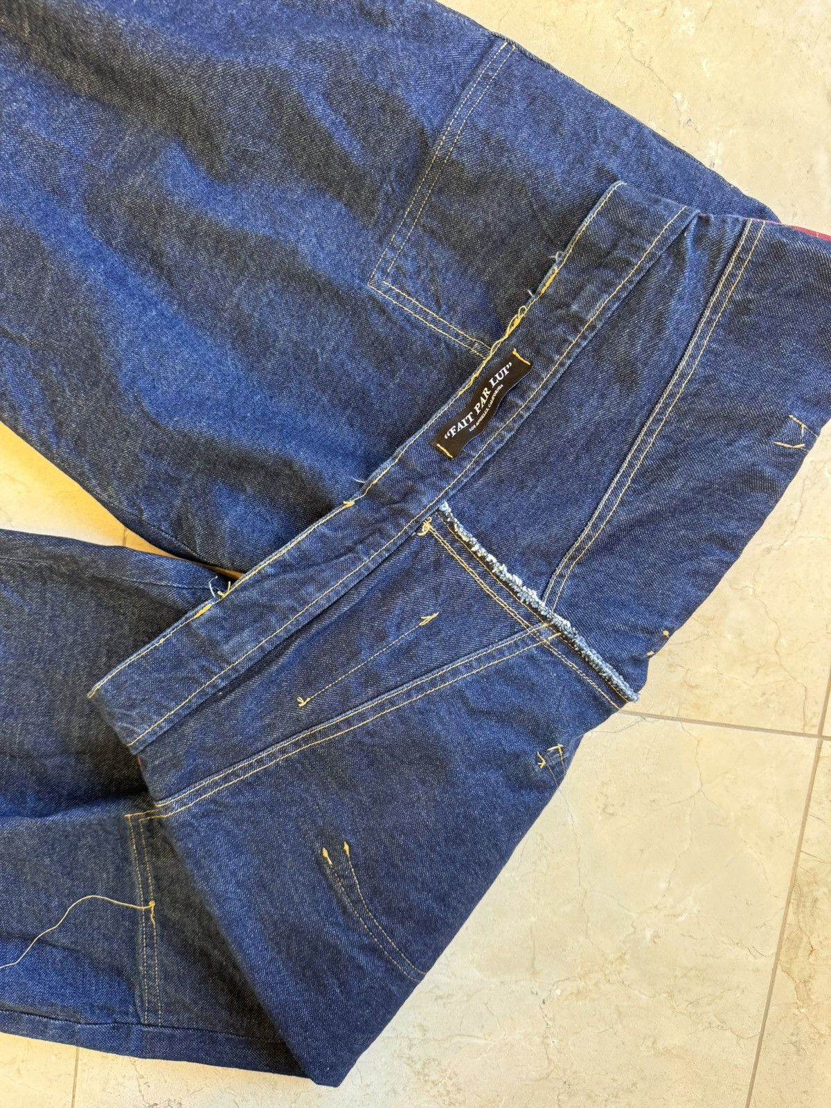 Acne Studios Fait Par Lui Inside Out Custom 1of1 Baggy Denim Size US 34 / EU 50 - 17 Thumbnail