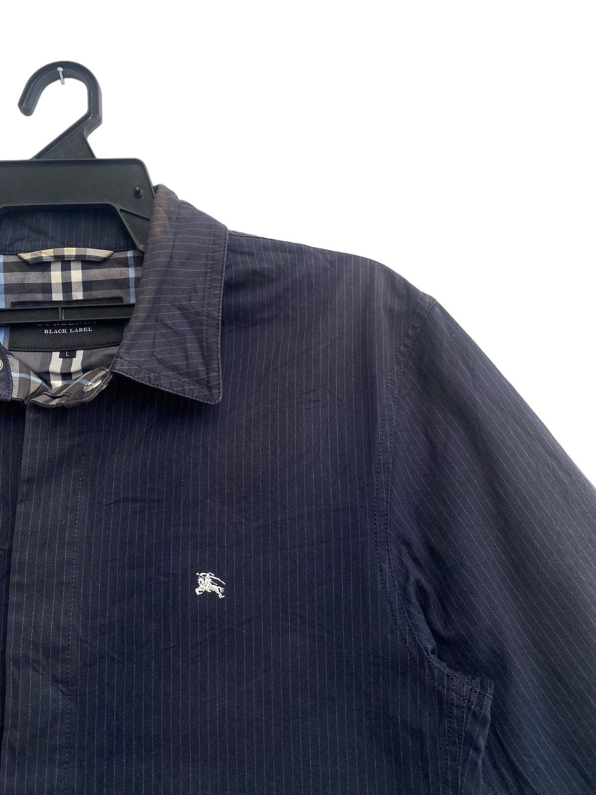 Burberry Vtg BURBERRY Black Label trucker jacket button up Size L / US 10 / IT 46 - 4 Thumbnail