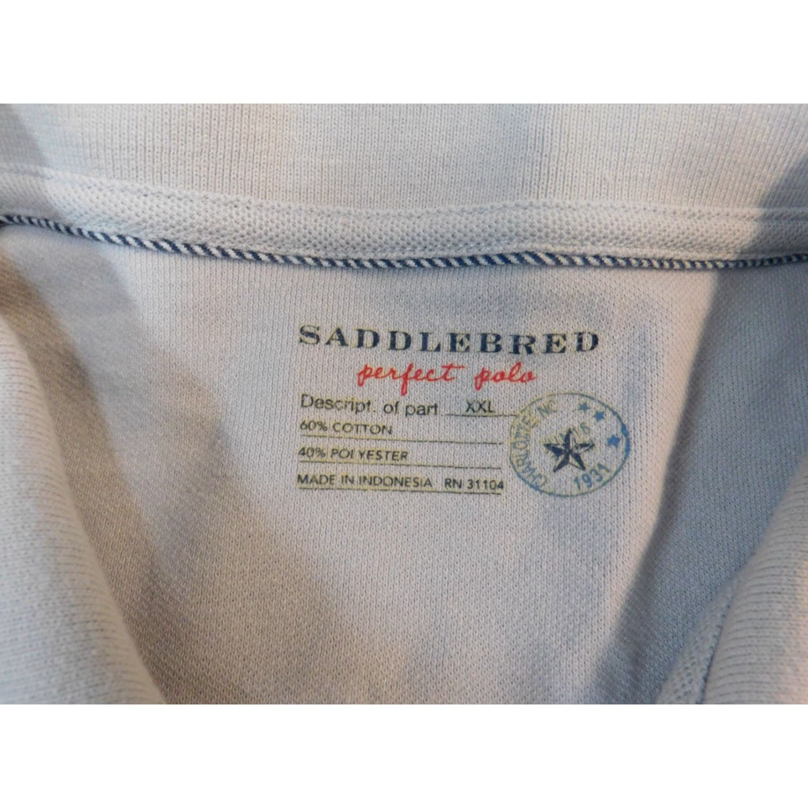 Vintage Saddlebred Polo Shirt Polo Men 2XL Gray Short Sleeve Knit Polyester Button Collared Golf Logo Vintage: No Size US XXL / EU 58 / 5 - 4 Thumbnail