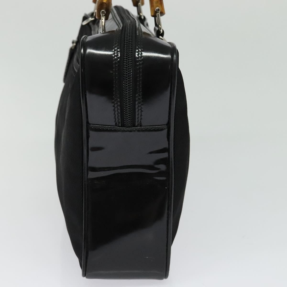 Gucci GUCCI Bamboo Hand Bag Nylon Black Silver 000 2040 000 2040 Size ONE SIZE - 5 Thumbnail