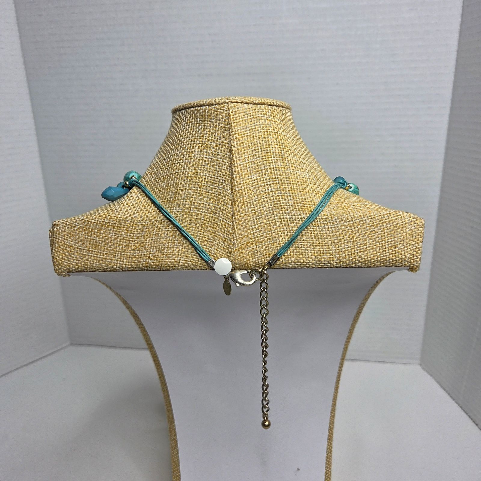 Chicos Chico's Costume Faux Turquoise Necklace W/ Gold Tone Accents Size ONE SIZE - 9 Thumbnail