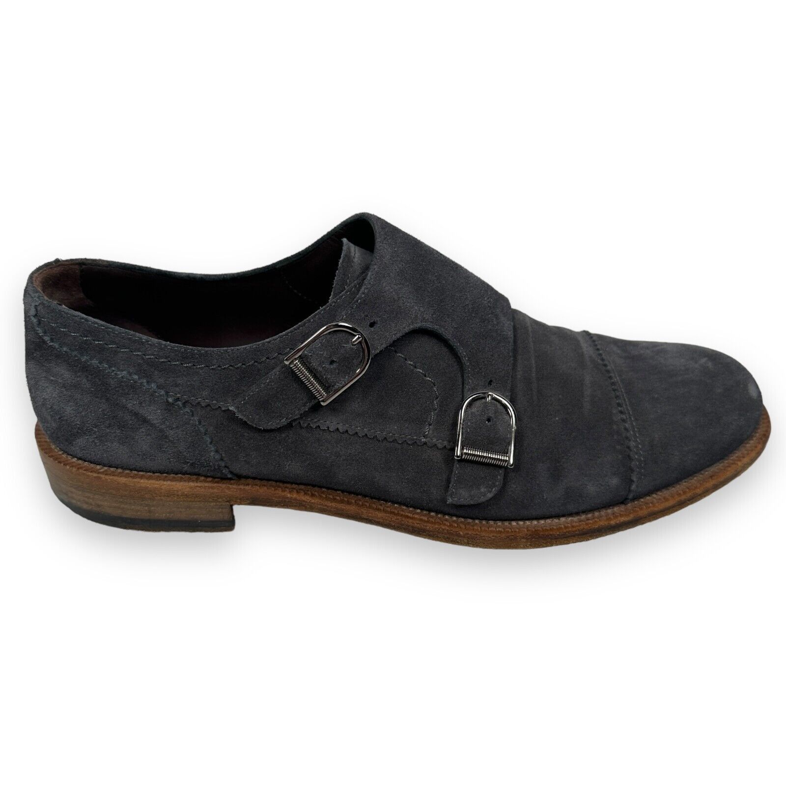 Ermenegildo Zegna Ermenegildo Zegna Men's US 9 Blue Suede Cap Toe Loafer Shoes Size US 9 / EU 42 - 1 Thumbnail