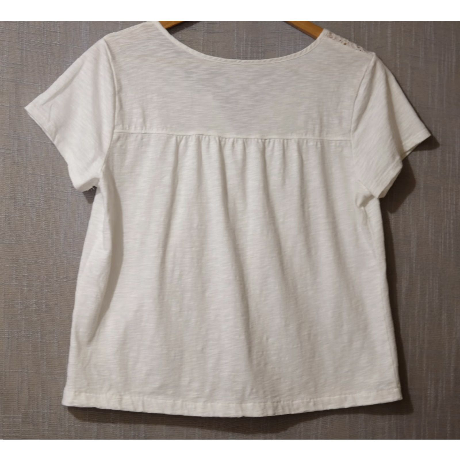 Vintage St. John's Bay Shirt Womens L White Lace Pullover Short Sleeve St. John's Bay Size L / US 10 / IT 46 - 6 Thumbnail