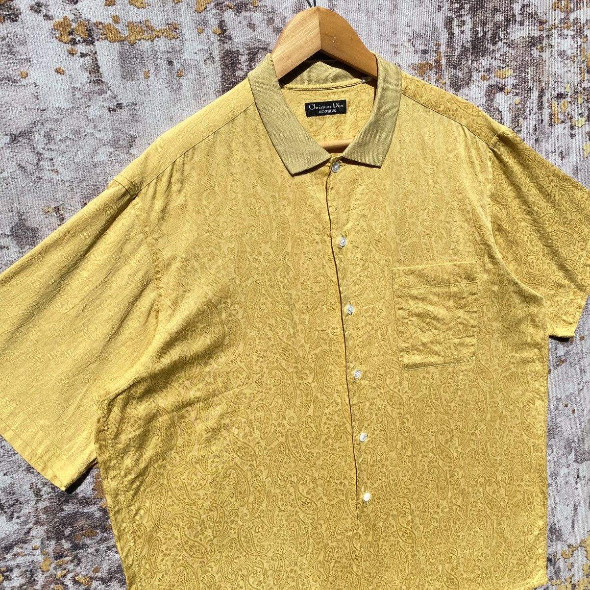 Christian Dior Monsieur Vintage Christian Dior Paisley Shirt Christian Dior Luxury Size US XL / EU 56 / 4 - 5 Thumbnail