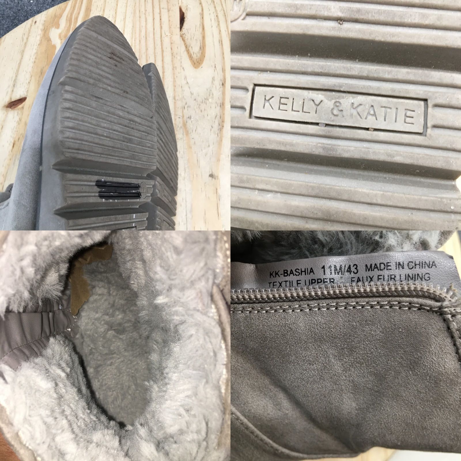Vintage Kelly & Katie Boots Womens 11 Bashia Bootie Gray Fur Lined Casual Ankle Top Shoes Boots Women M Gray Fur Lined Casual Ankle Bootie Size L / US 10 / IT 46 - 9 Thumbnail