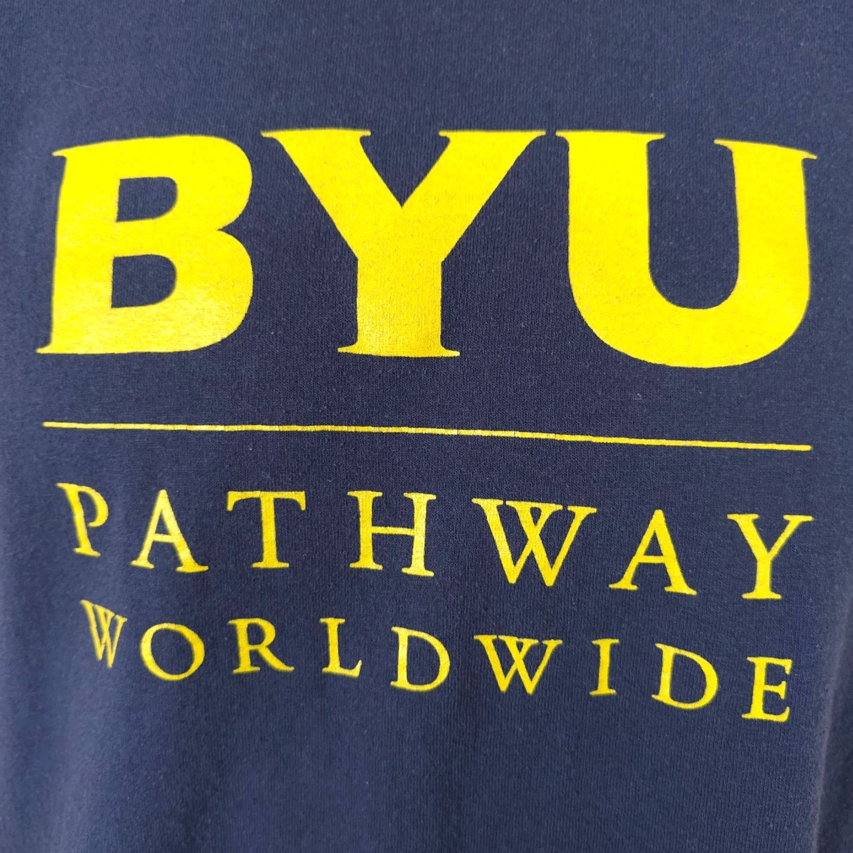Port & Company VINTAGE? No — Brigham Young University T Shirt Mens Size Medium Blue Pathway Worldwide BYU Size US M / EU 48-50 / 2 - 3 Thumbnail