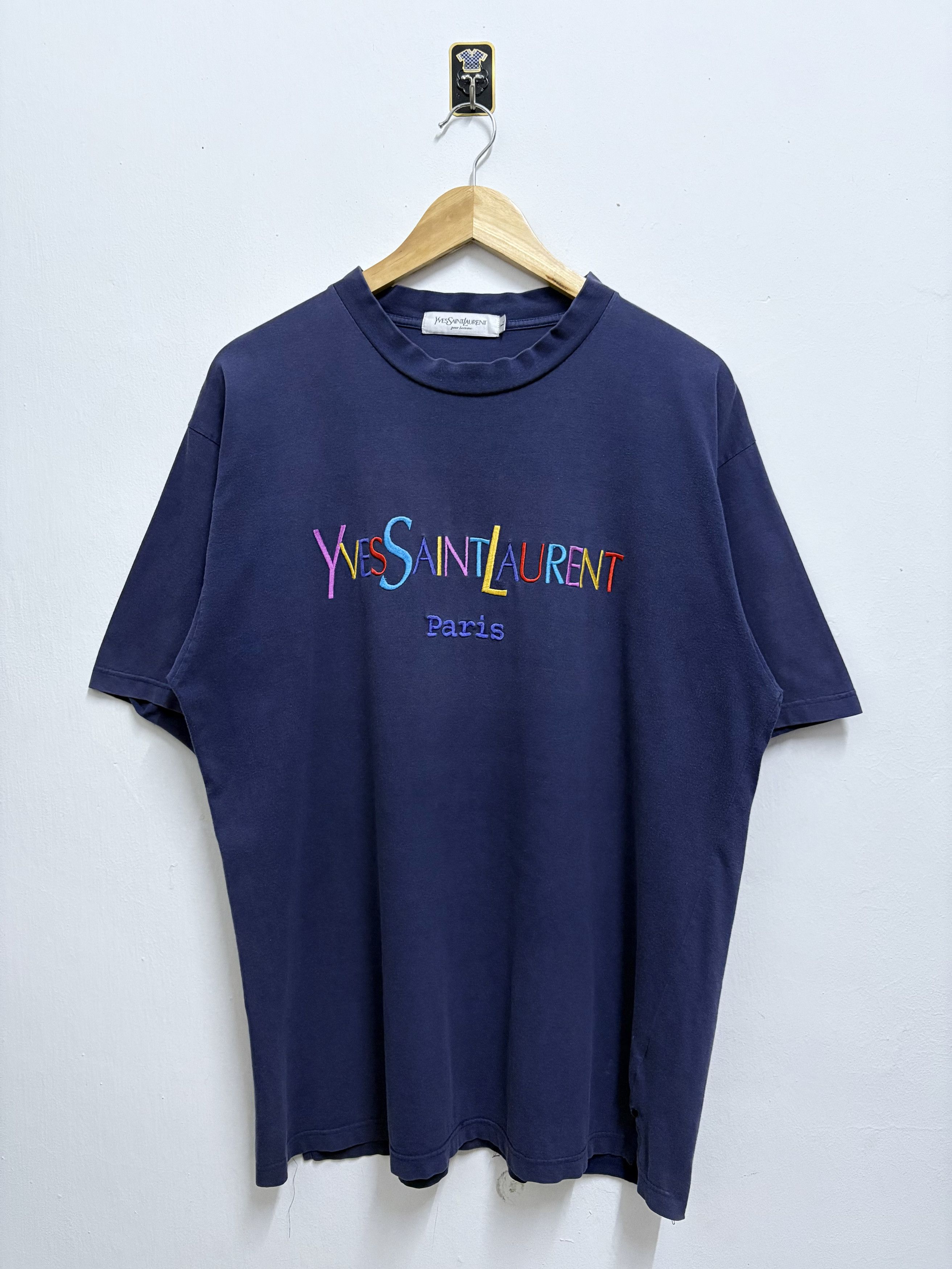 Vintage 90's Yves Saint Laurent Luxury Embroidery T-Shirt