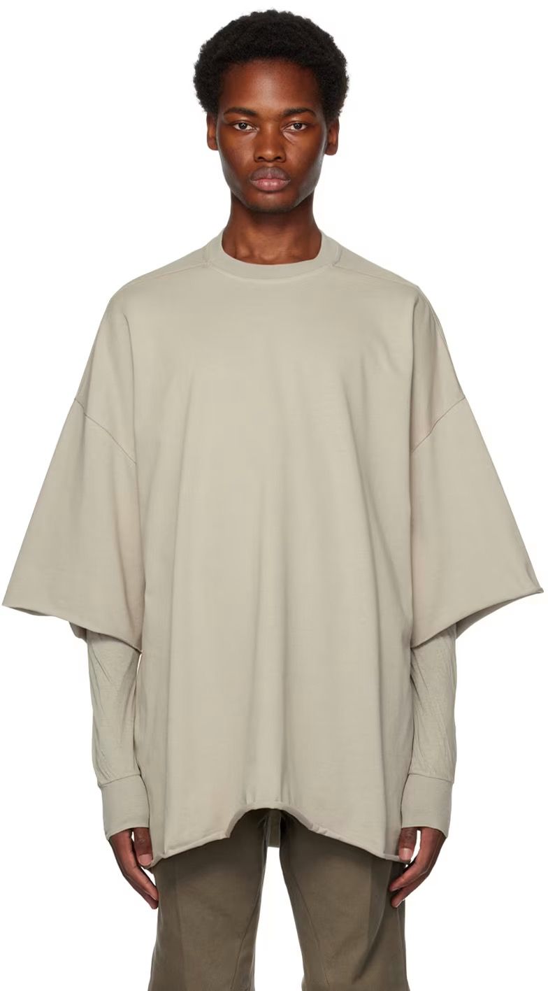 Pre-owned Rick Owens Ss23 Edfu Pearl Tommy Oversized Tee In White
