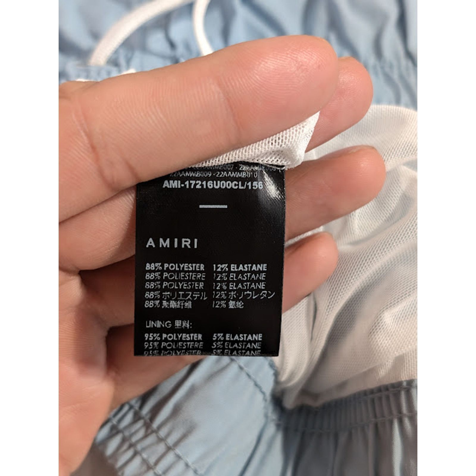 Amiri o1rshd1 MA Bar Logo SwimTrunk in Dusty Blue Size US 36 / EU 52 - 15 Thumbnail
