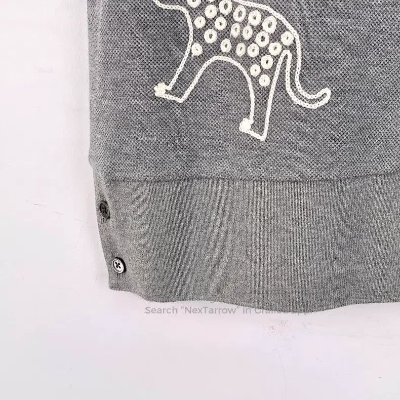 Thom Browne Thom Browne Gray animal-print cotton round-neck sleeveless Size US XXS / EU 40 - 4 Thumbnail