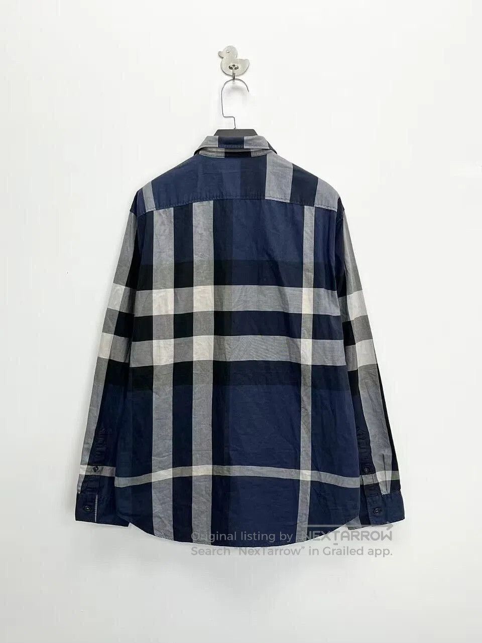 Burberry classic navy blue checkered shirt for all. Size US L / EU 52-54 / 3 - 2 Thumbnail