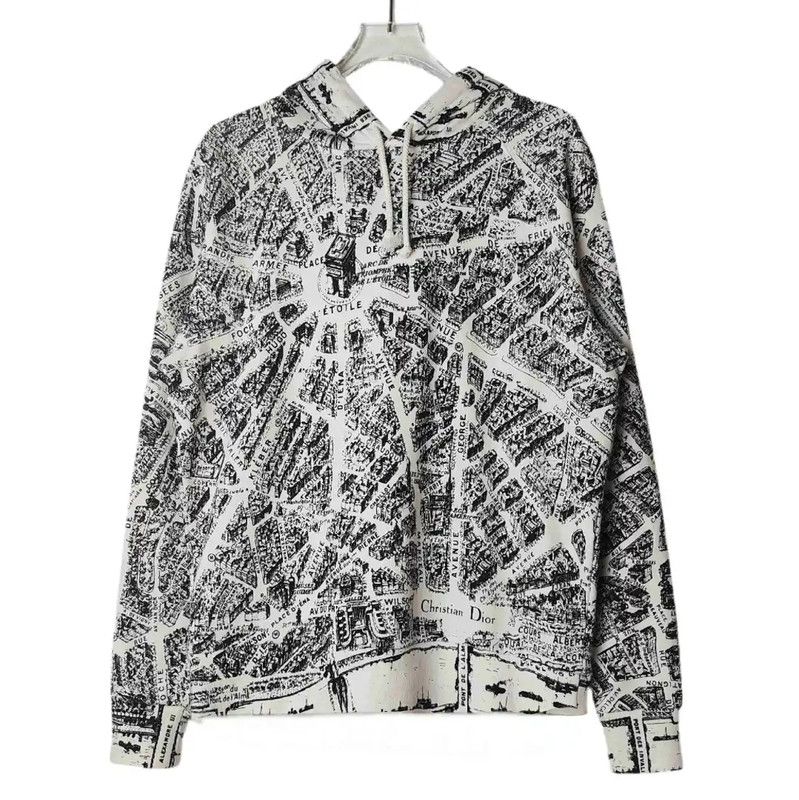 Dior Dior Cotton Map Print Women's Hoodie 0089 Size S / US 4 / IT 40 - 1 Thumbnail