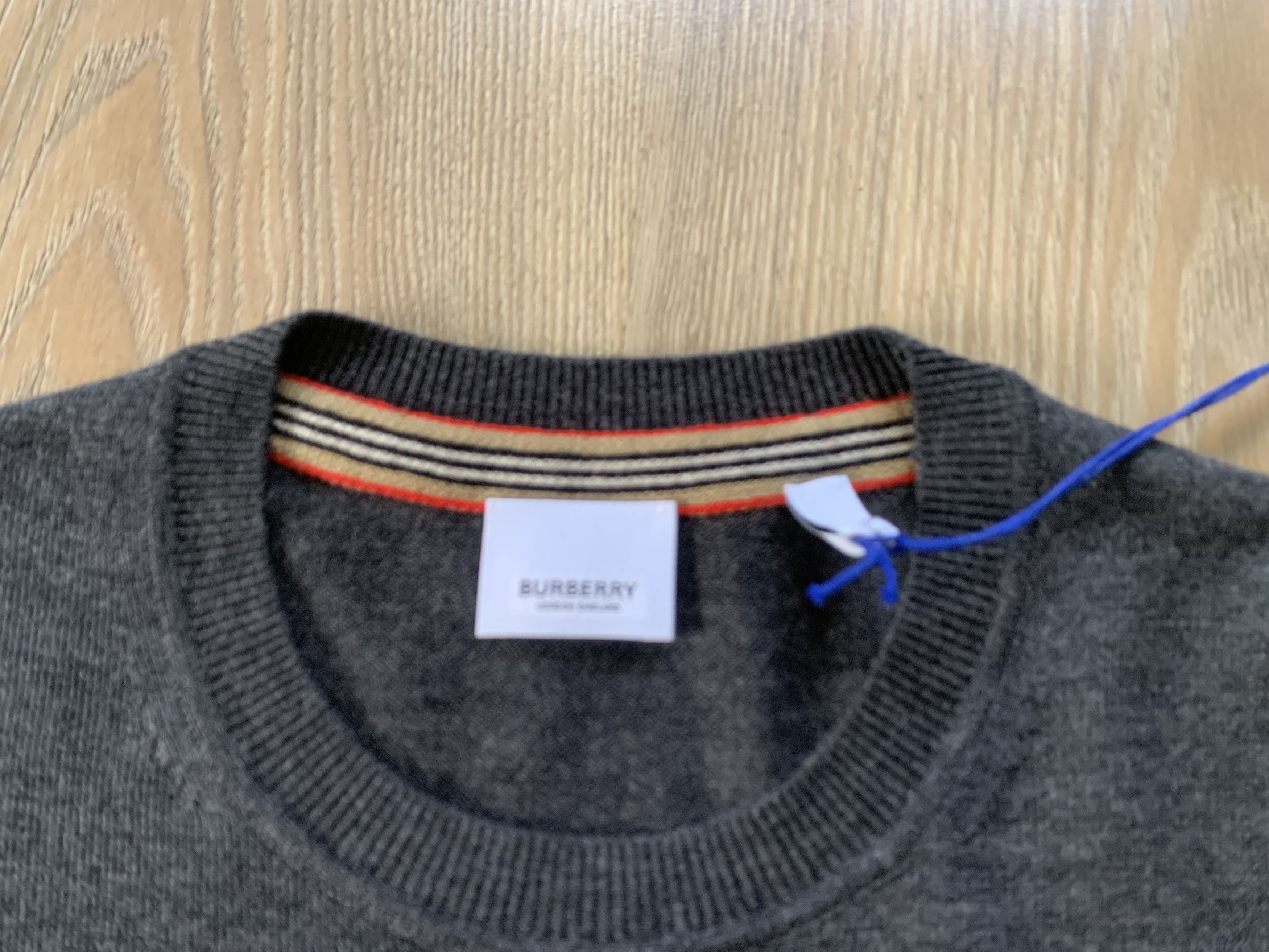 Burberry Burberry Paradise Mens Merino Wool Melange Grey Sweater Size US XL / EU 56 / 4 - 5 Thumbnail