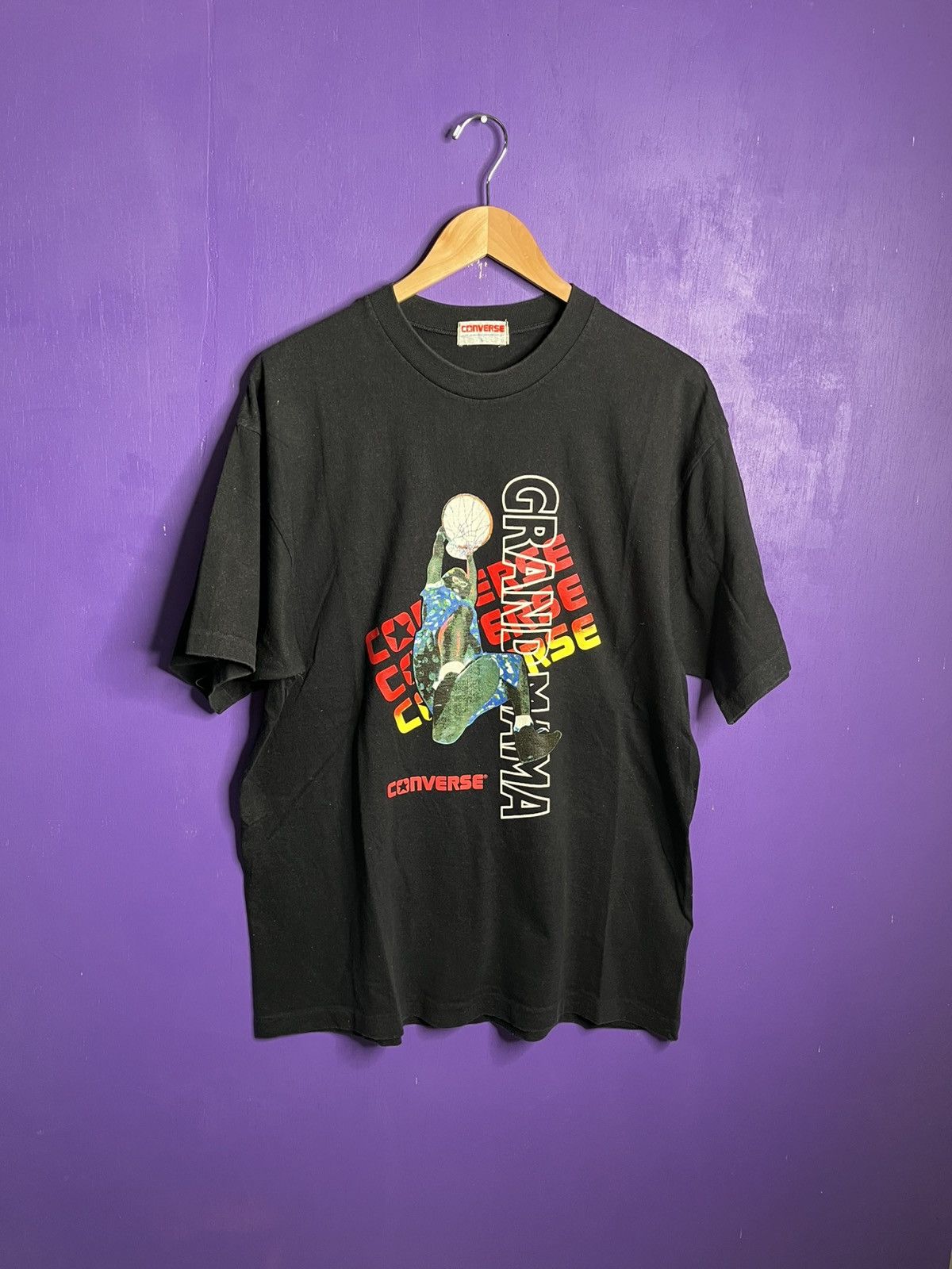 Converse × NBA × Vintage Vintage 90s Converse Larry Johnson grandmama t-shirt Size US L / EU 52-54 / 3 - 1 Thumbnail