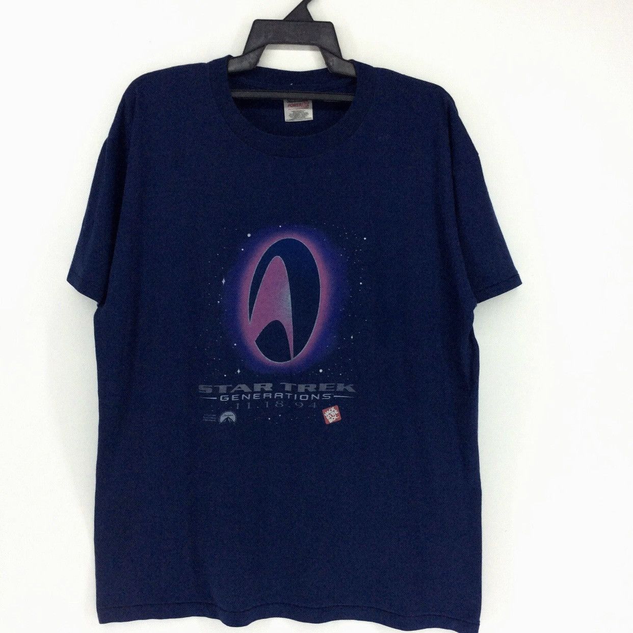 Image of Movie x Vintage 90's Star Trek Science Fiction Tv Series 1994 in Blue, Men's (Size XL)