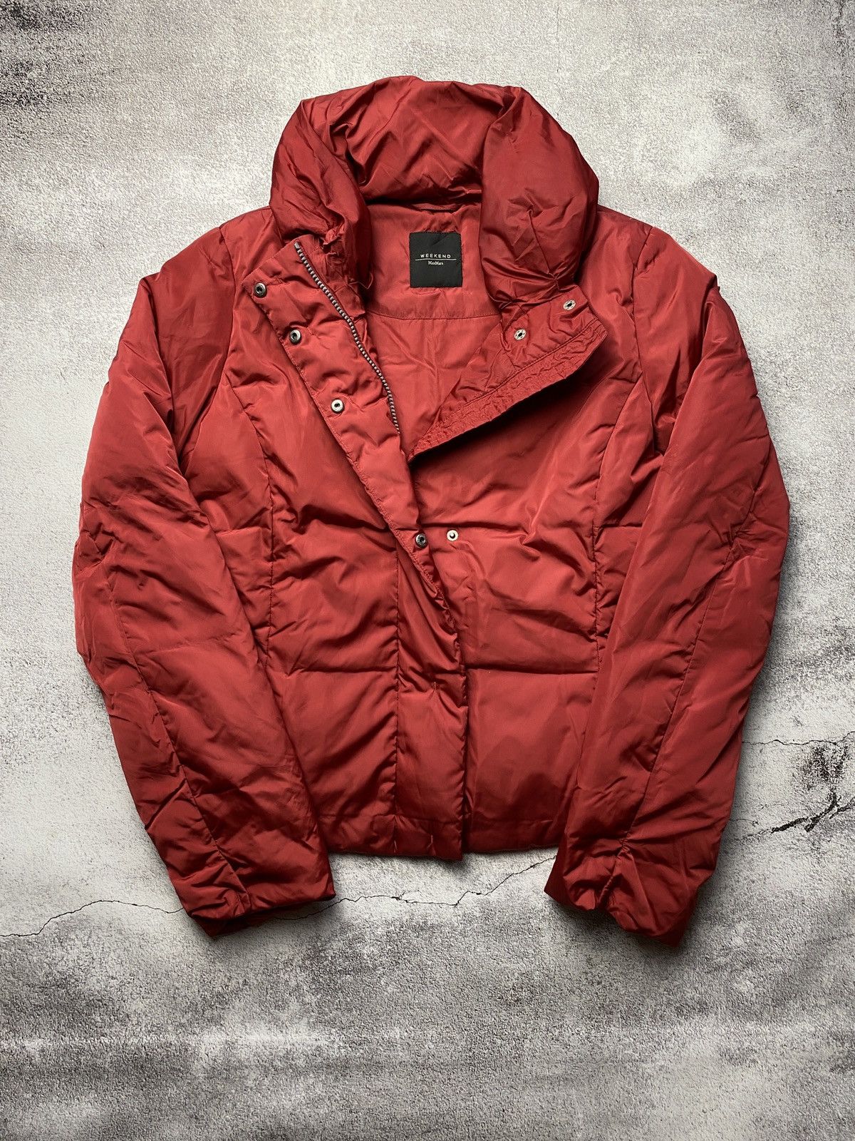 Max Mara Weekend MaxMara red down jacket puffer | Grailed