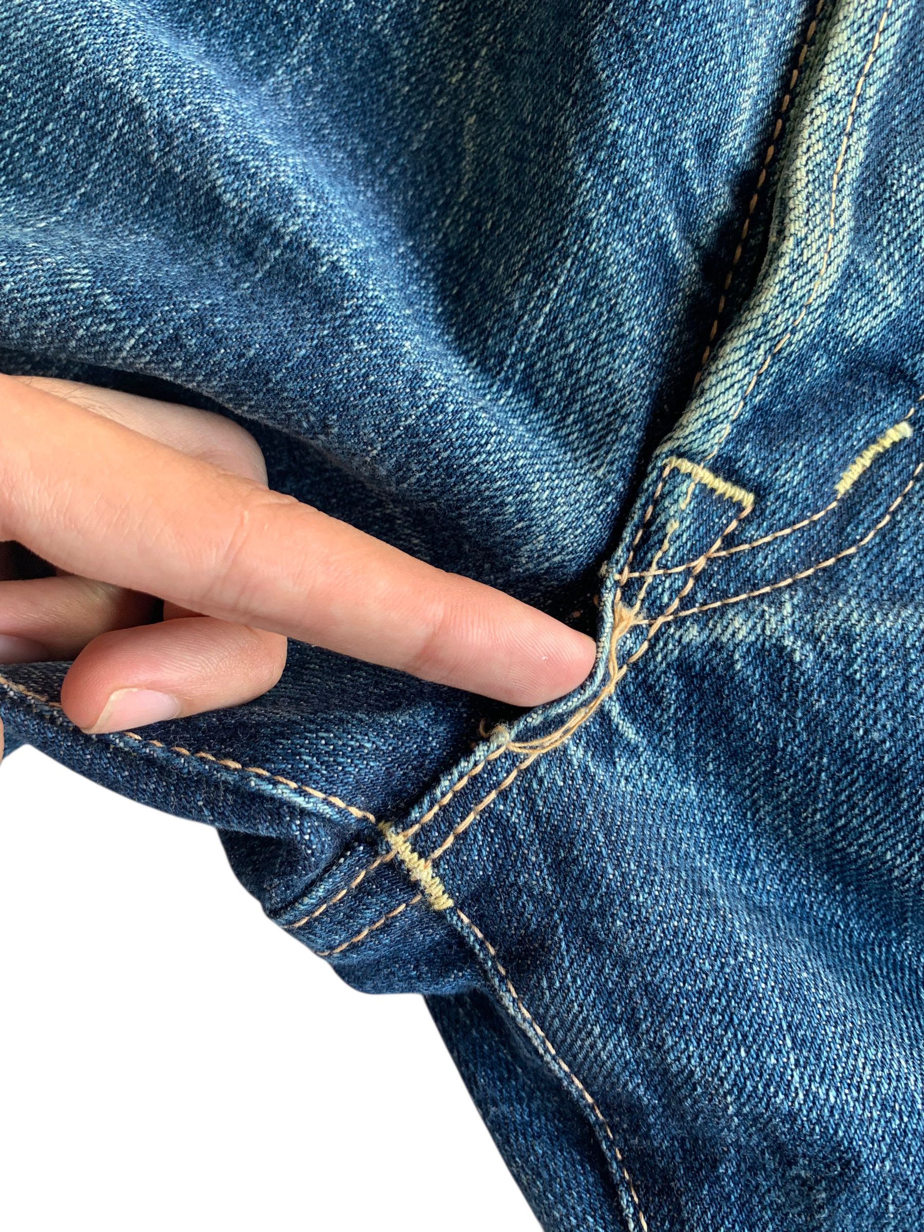 OMNIGOD VINTAGE OMNIGOD SELVEDGE RUSTY JAPANESE DISTRESSED DENIM Size US 29 - 21 Thumbnail
