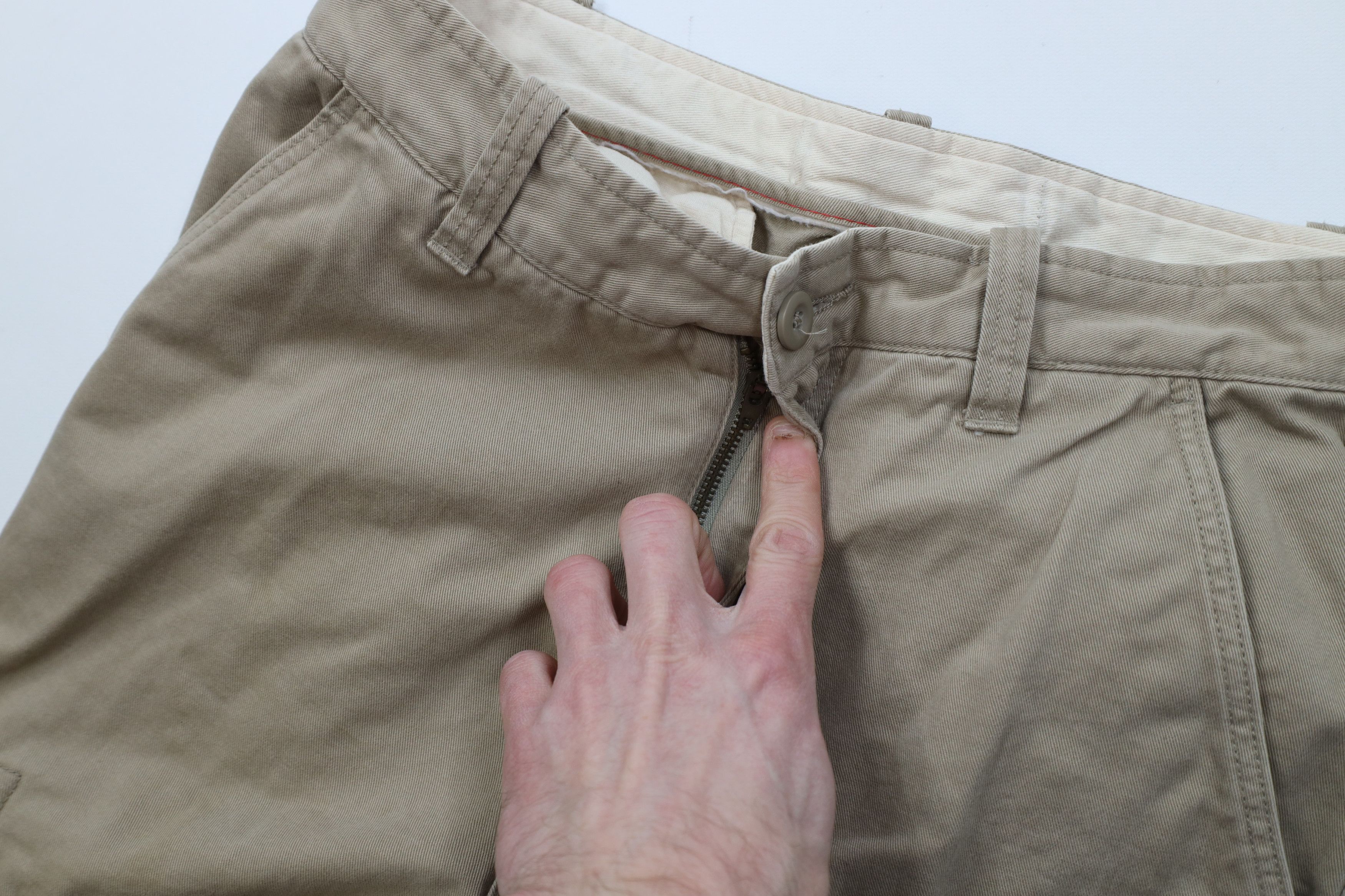 Vintage Vintage 90s Y2K Streetwear Wide Leg Cargo Pants Khaki Tan Size US 30 / EU 46 - 9 Thumbnail
