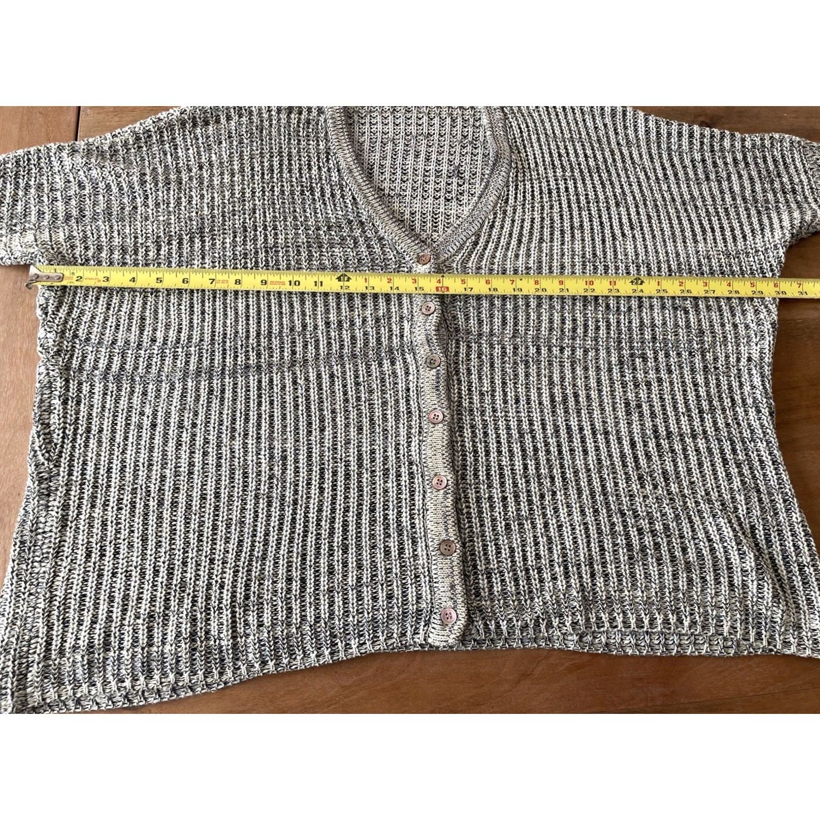 Vintage Minnie Rose Cardigan Women Size XS/S Oversized Cable Knit Marled Fisherman Button Front Green Supersoft Knit Vintage No Size S / US 4 / IT 40 - 5 Thumbnail