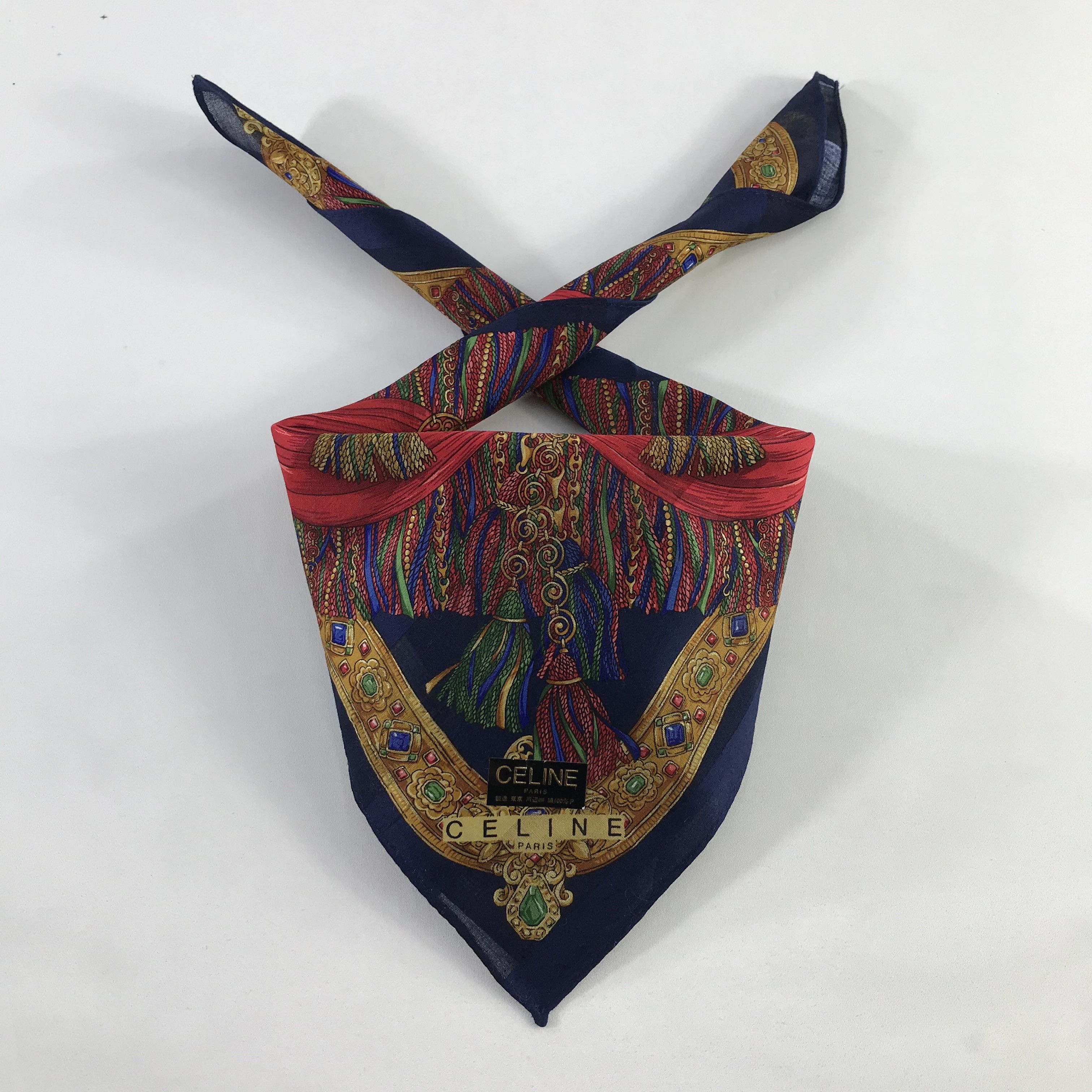 Celine × Vintage Celine Bandana / Handkerchief / Neckerchief - S572 Size ONE SIZE - 3 Thumbnail