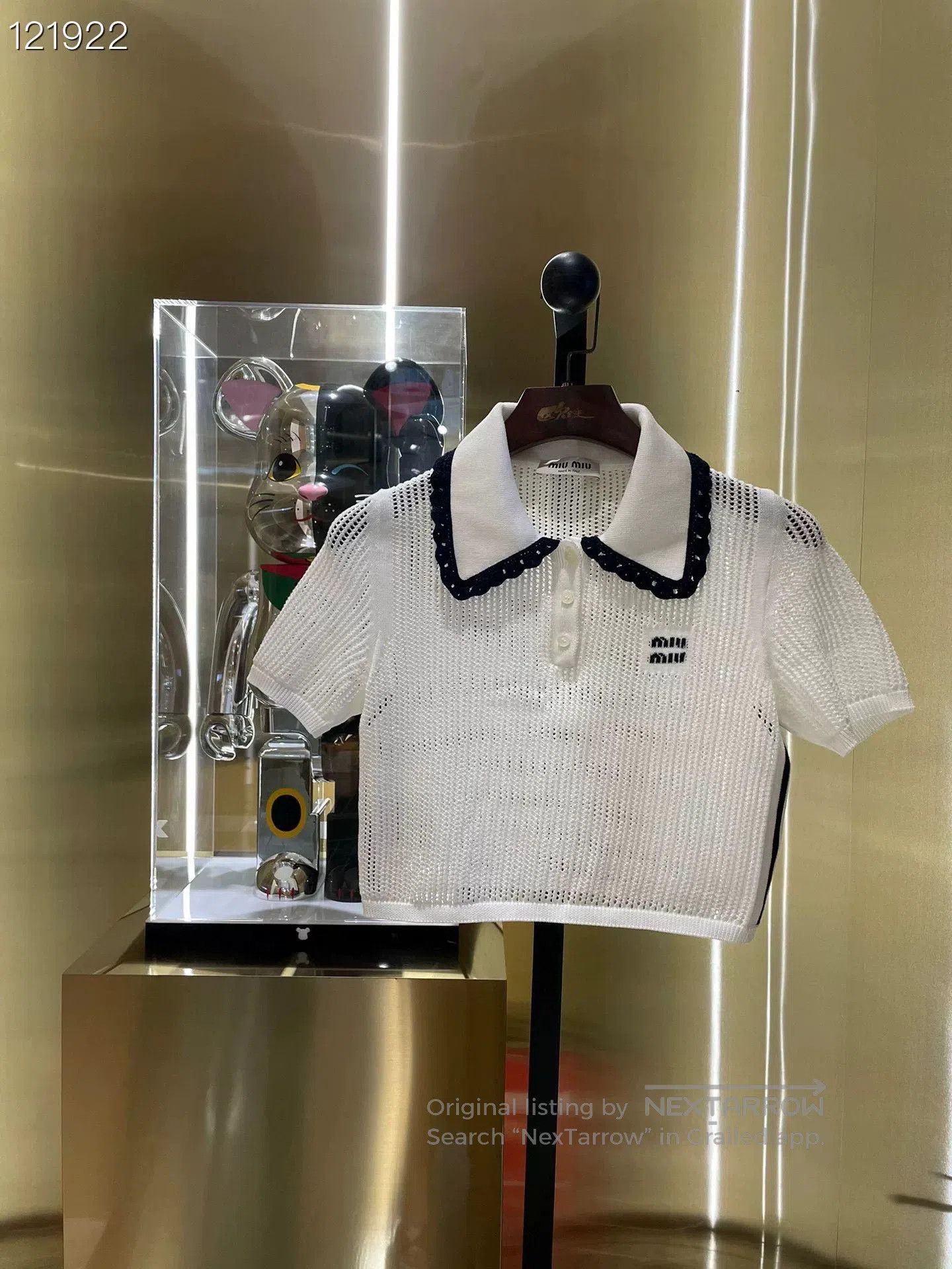 Miu Miu Miu Miu Colorblock Knit Collared Button T. Size S / US 4 / IT 40 - 1 Thumbnail