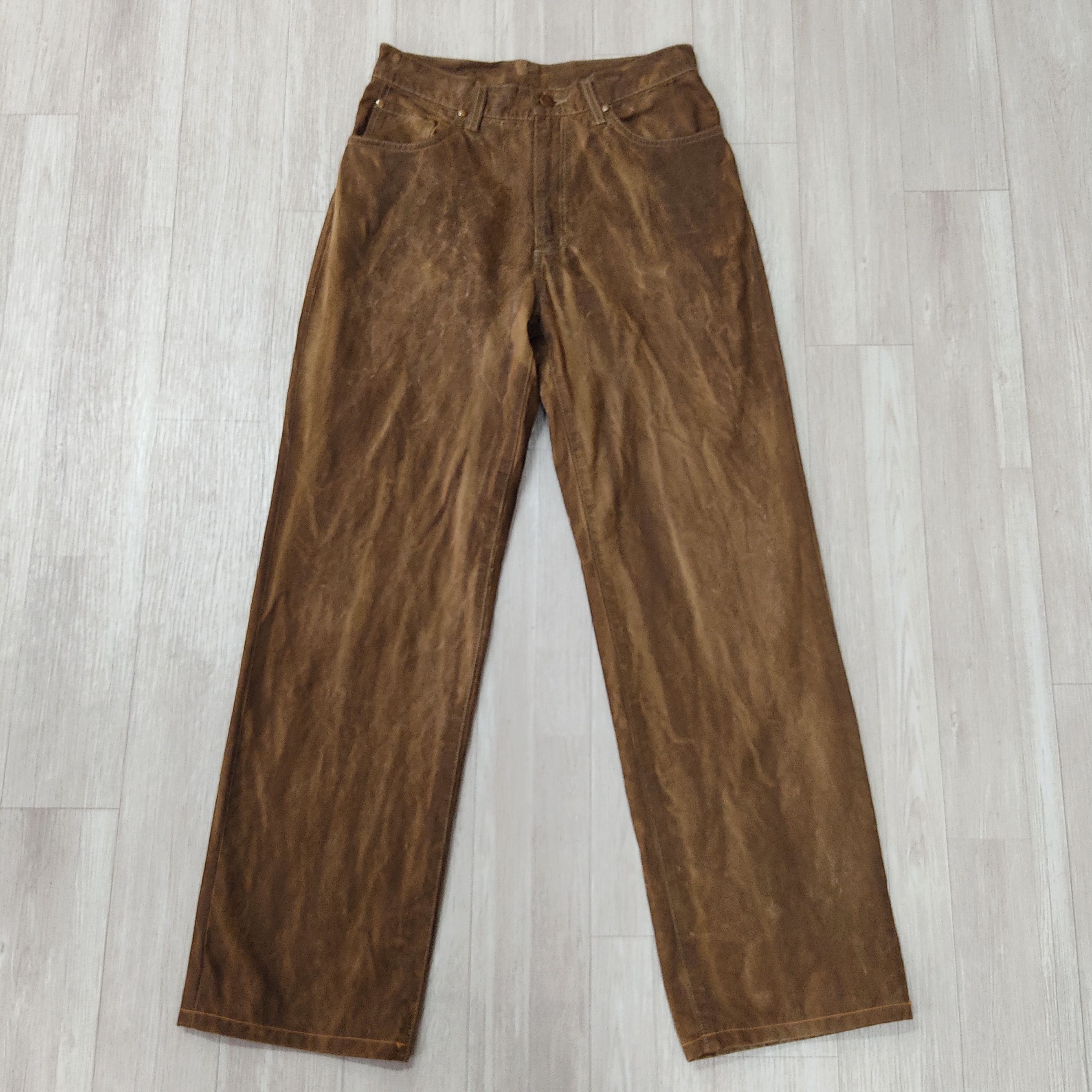 Wrangler Wrangler Blue Bell Rustic Brown Washed Denim Pants Size US 29 - 4 Thumbnail