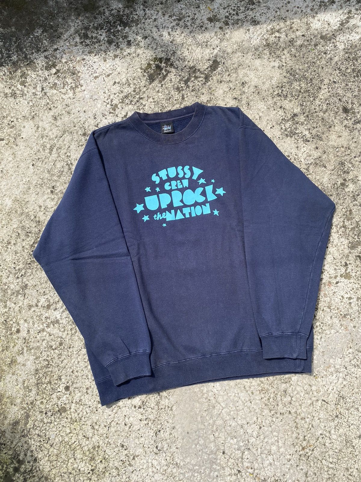 Stussy 2000s Vintage Stussy Crew Uprock the Nation Sweatshirt Size US M / EU 48-50 / 2 - 7 Thumbnail