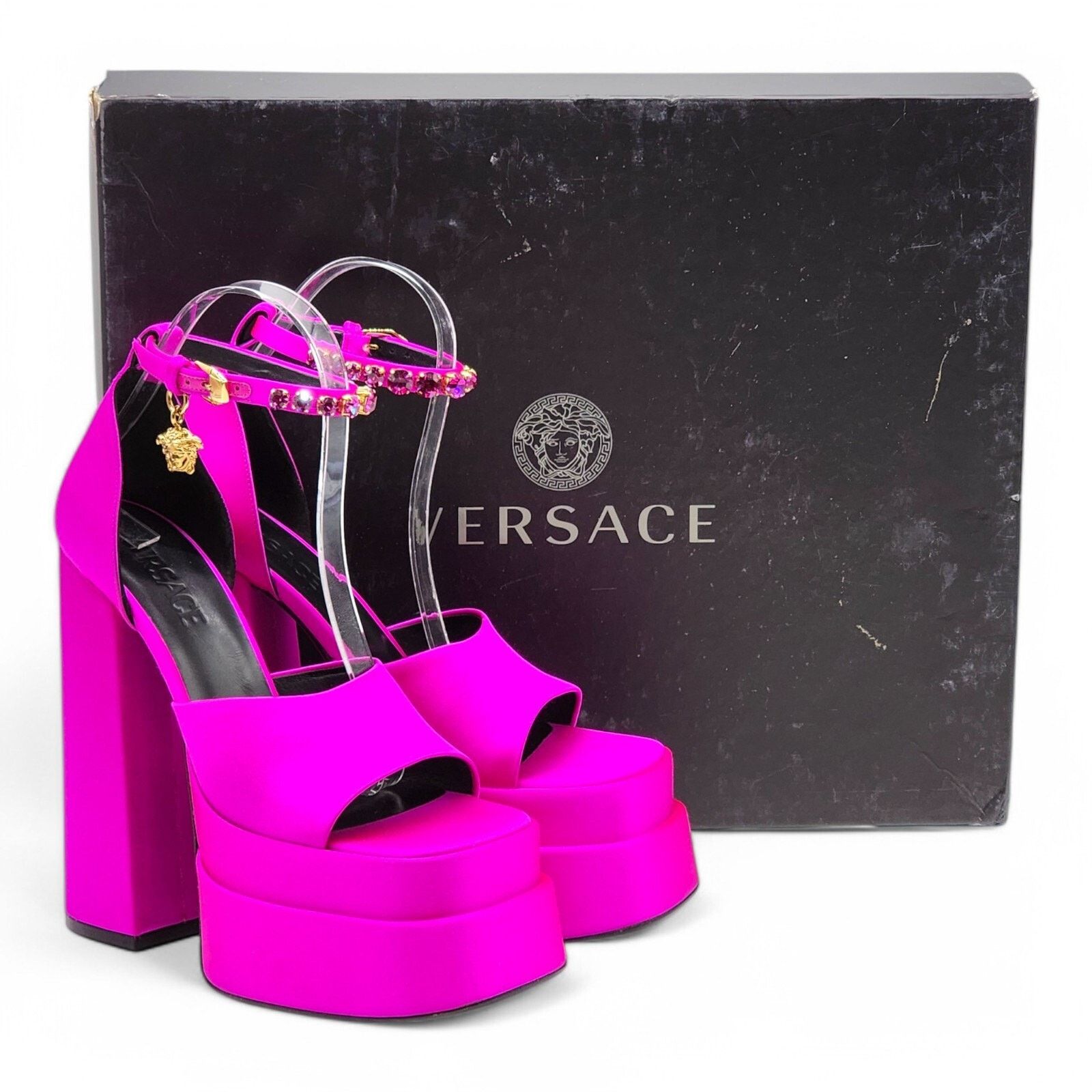 Versace Medusa Aevitas Double Platform Pumps Pink EU 37 US 7 $1445 Size US 7 / IT 37 - 9 Thumbnail