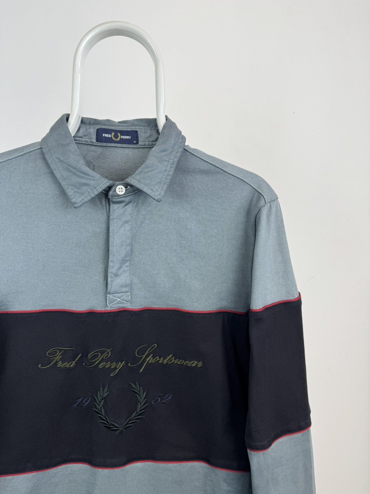 Fred Perry Vintage Fred Perry Long Sleeve Embroidered Logo Rugby Shirt Size US M / EU 48-50 / 2 - 2 Thumbnail
