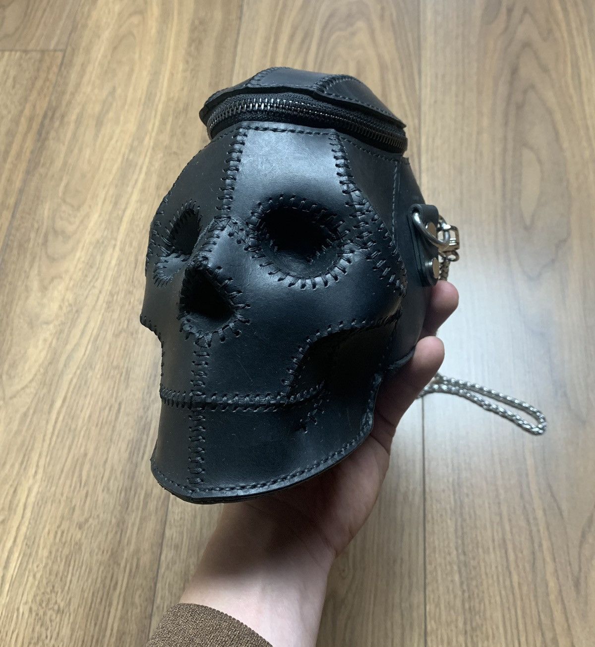 Handmade Handmade leather skull bag made of genuine leather Size ONE SIZE - 1 Thumbnail