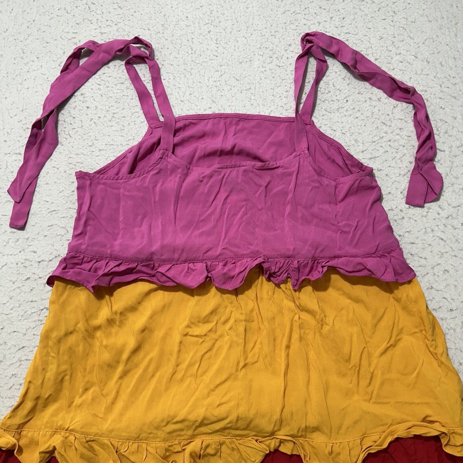 Other Ivy Street 1X Pink Colorful Tiered Maxi Sundress Sleeveless Size XL / US 12-14 / IT 48-50 - 12 Thumbnail