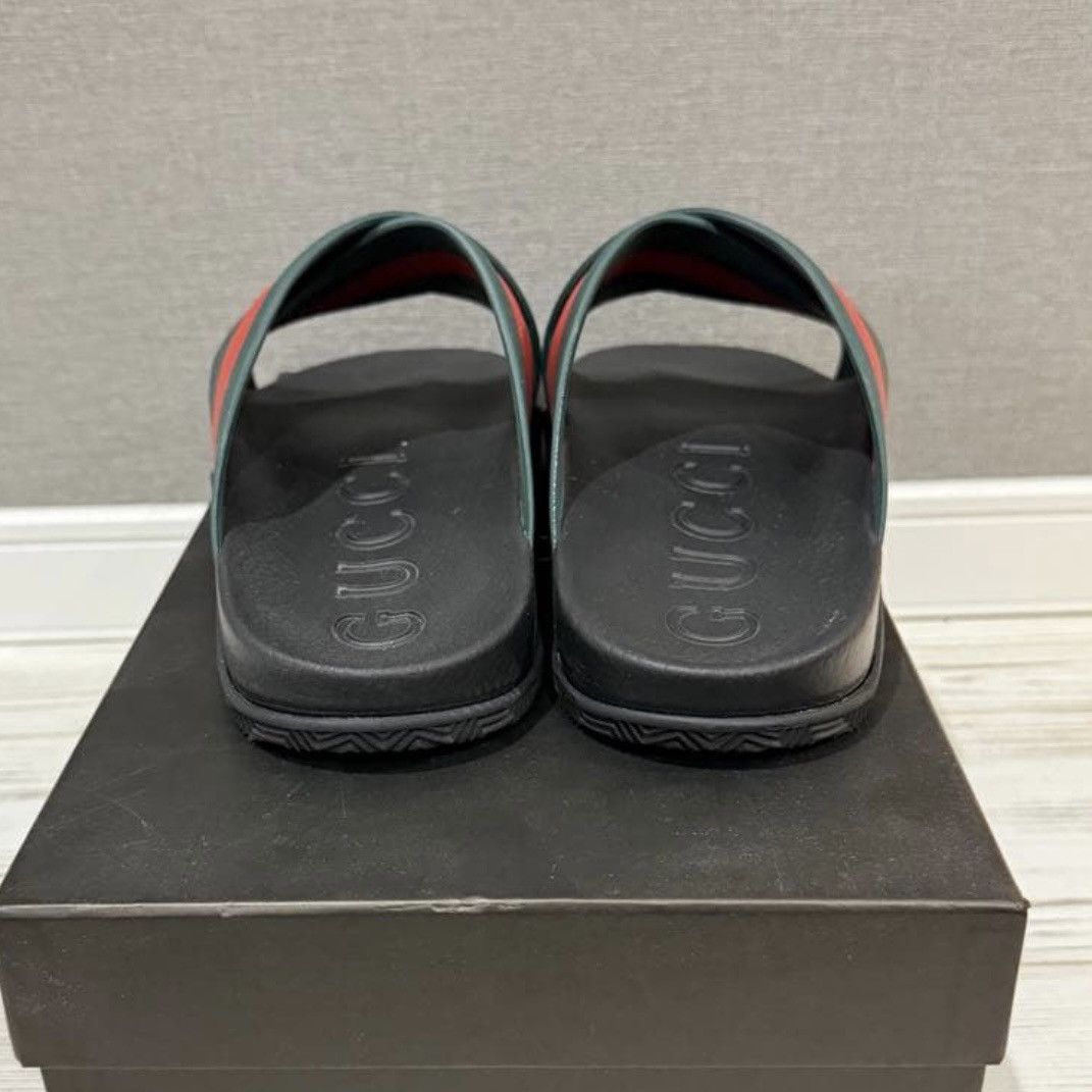 Gucci GUCCI rubber sandals GG BLACK RED GREEN 10 NEW Size US 10.5 / EU 43-44 - 9 Thumbnail