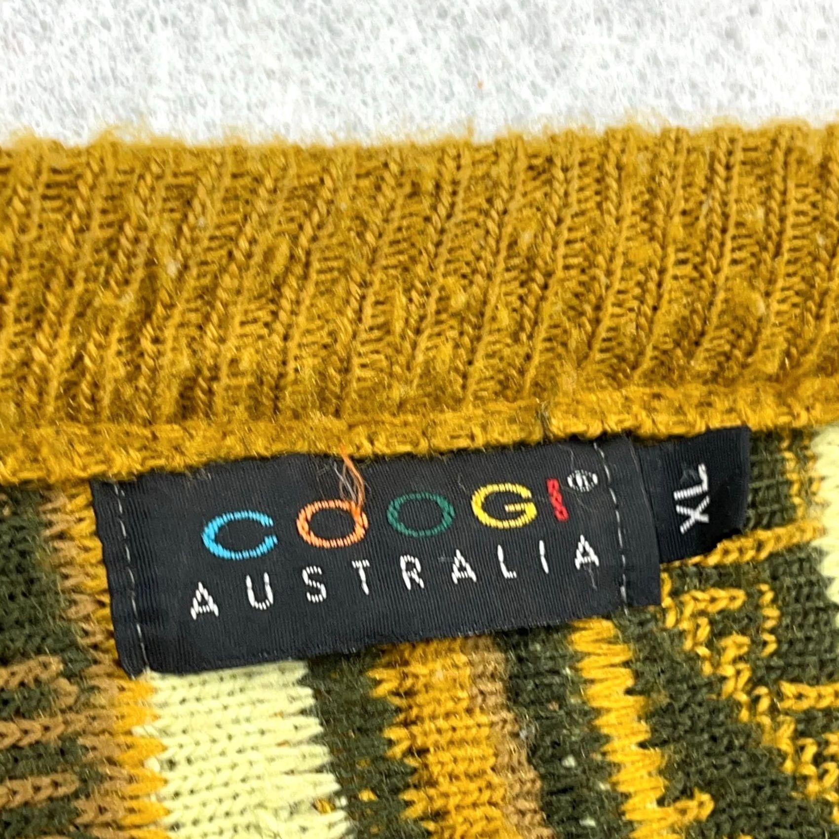 Coogi VINTAGE COOGI Sweater Men XL Yellow 3D Knit Textured Biggie Cosby Grandpa 90s Shirt Men XL Yellow Hip Hop 90s Mens Size US XL / EU 56 / 4 - 5 Thumbnail