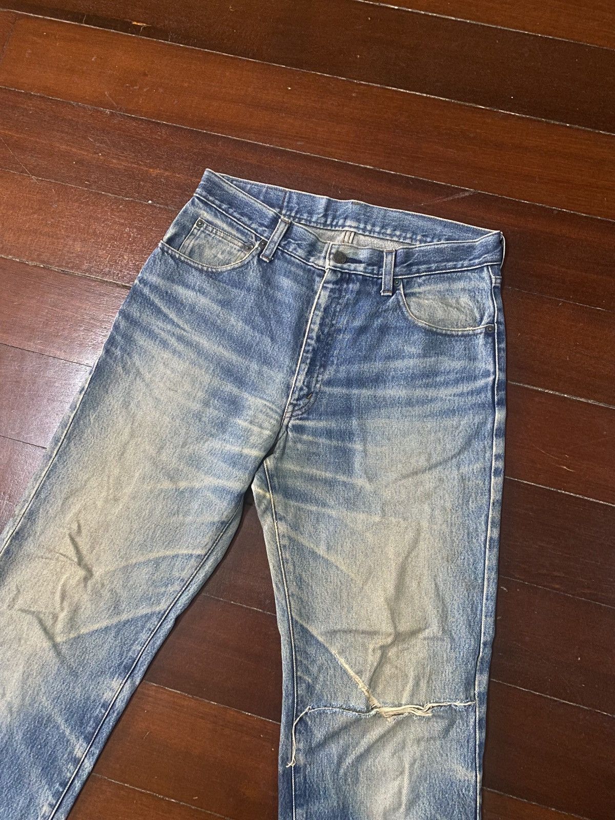 Japanese Brand 🔥Mega Rare🔥Japanese Bobson Distressed Denim Jeans mud wash Size US 33 - 5 Thumbnail